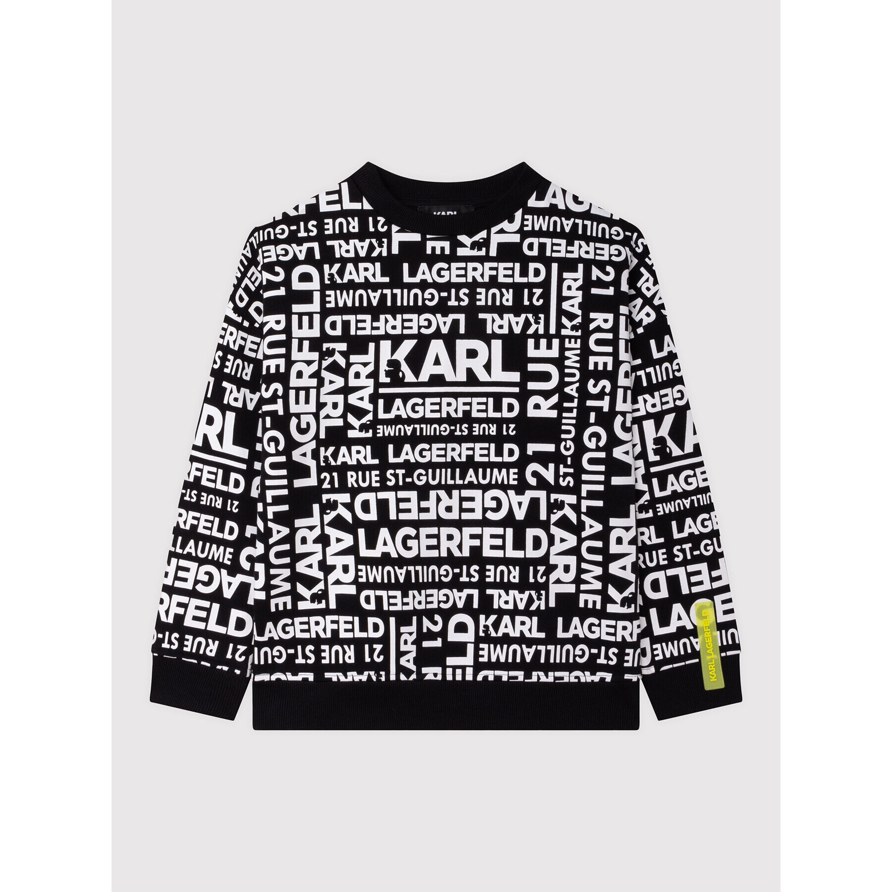 KARL LAGERFELD Pulóver Z25374 D Fekete Relaxed Fit - Pepit.hu