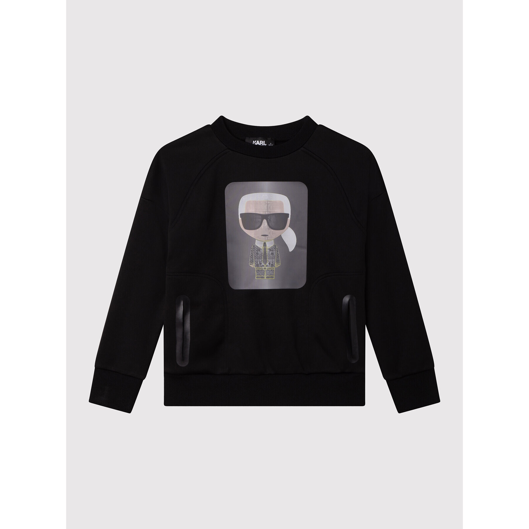 Karl Lagerfeld Kids Pulóver Z25375 S Fekete Regular Fit - Pepit.hu