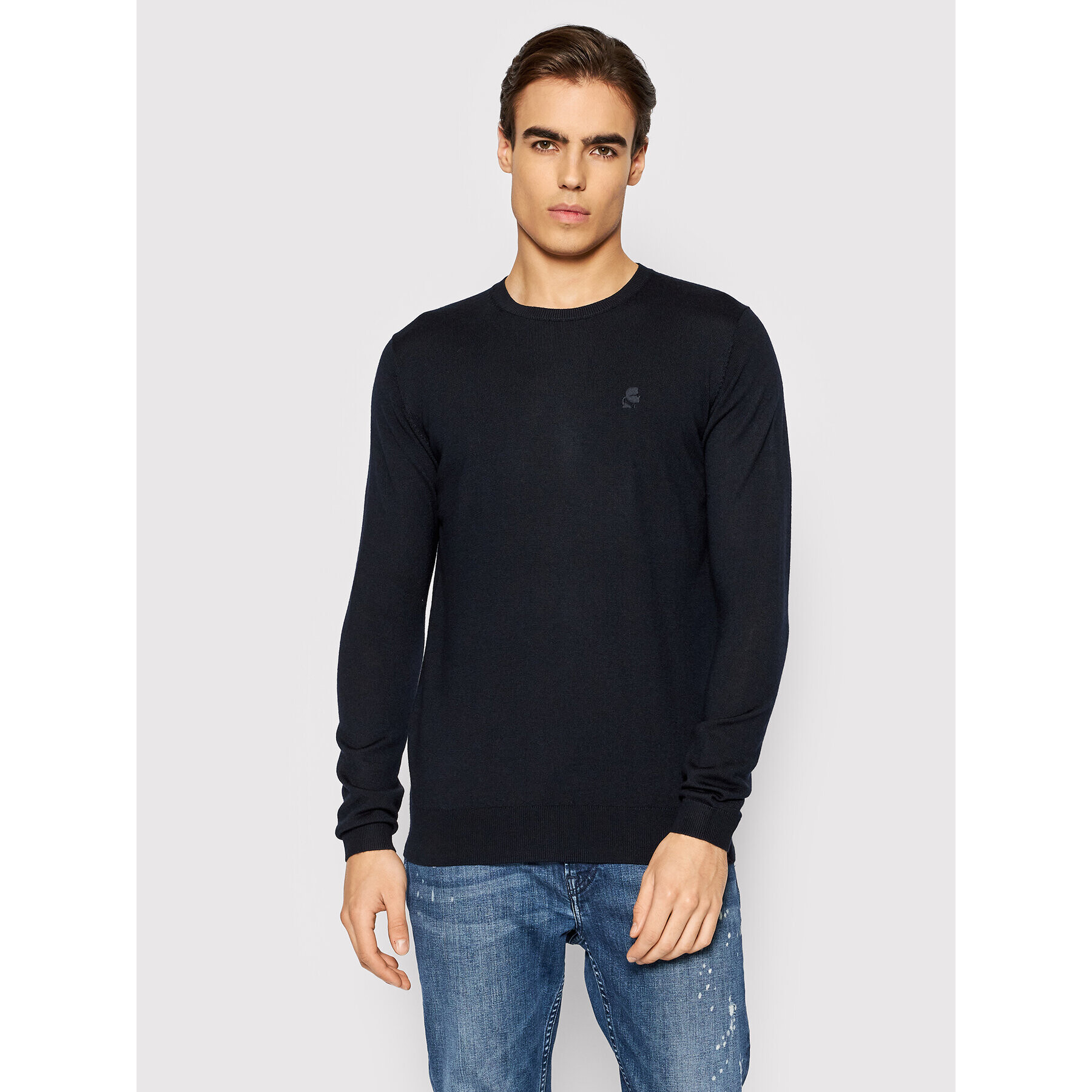 KARL LAGERFELD Sweater 655000 512399 Sötétkék Regular Fit - Pepit.hu