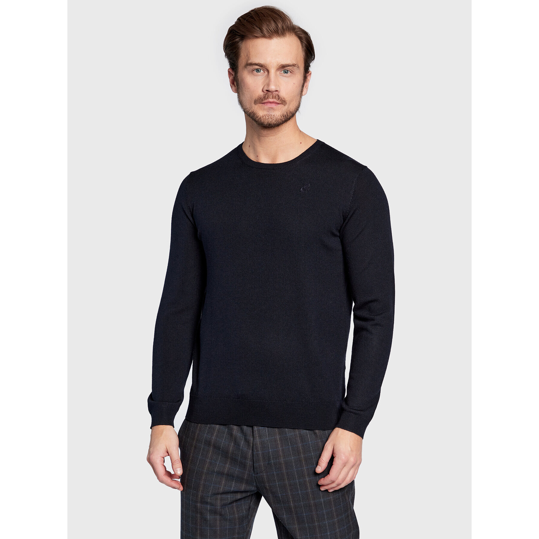 KARL LAGERFELD Sweater 655000 524399 Sötétkék Regular Fit - Pepit.hu