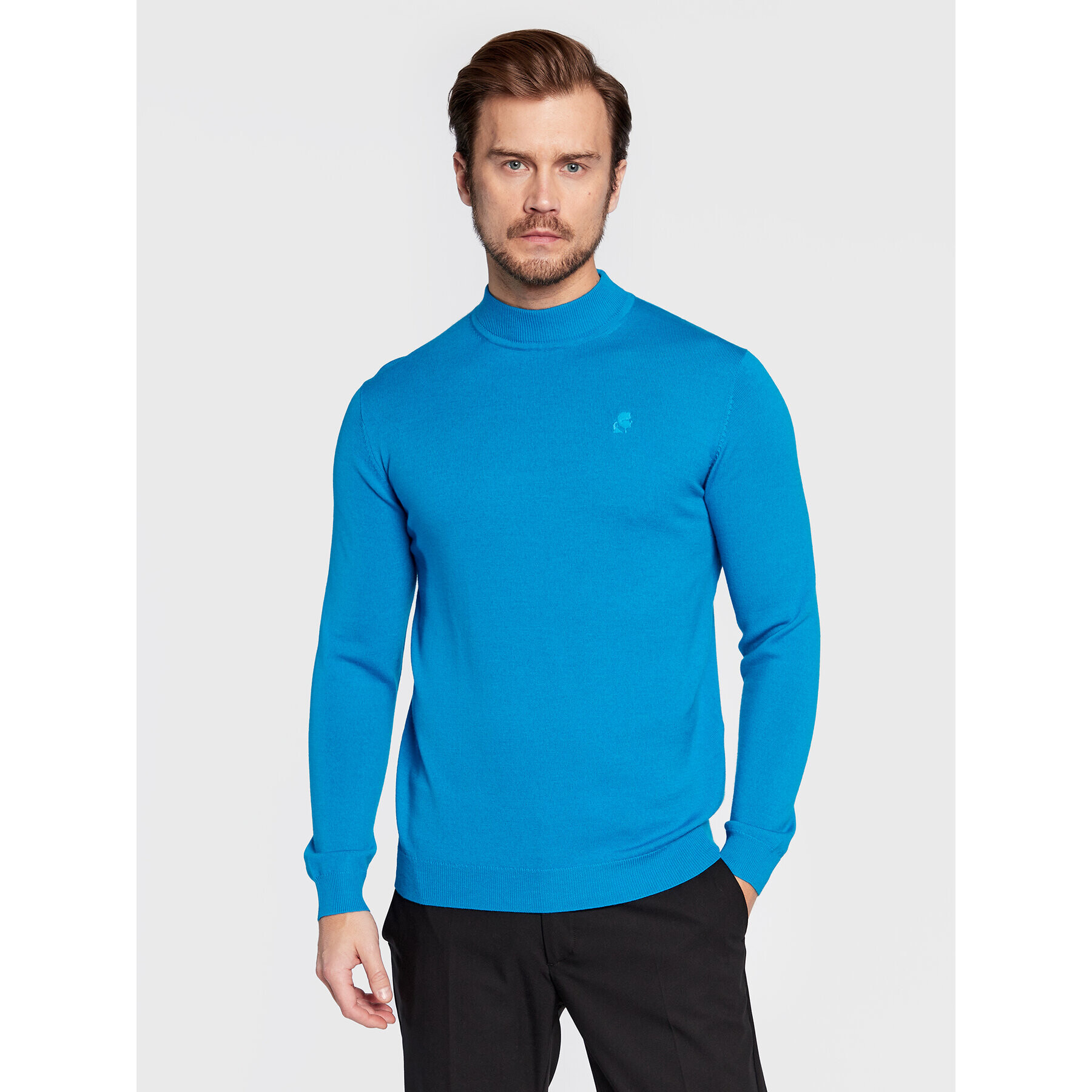 KARL LAGERFELD Sweater 655002 524399 Kék Regular Fit - Pepit.hu