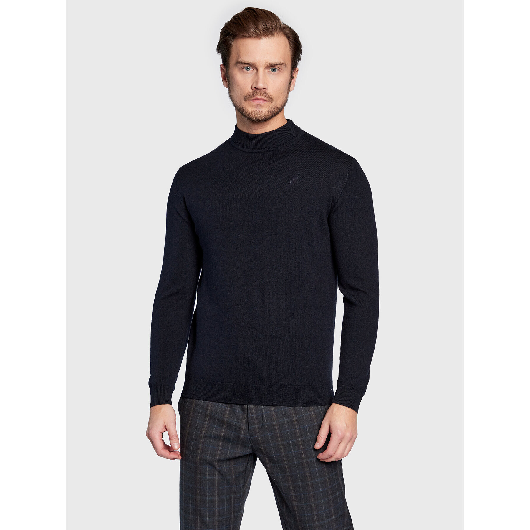 KARL LAGERFELD Sweater 655002 524399 Sötétkék Regular Fit - Pepit.hu