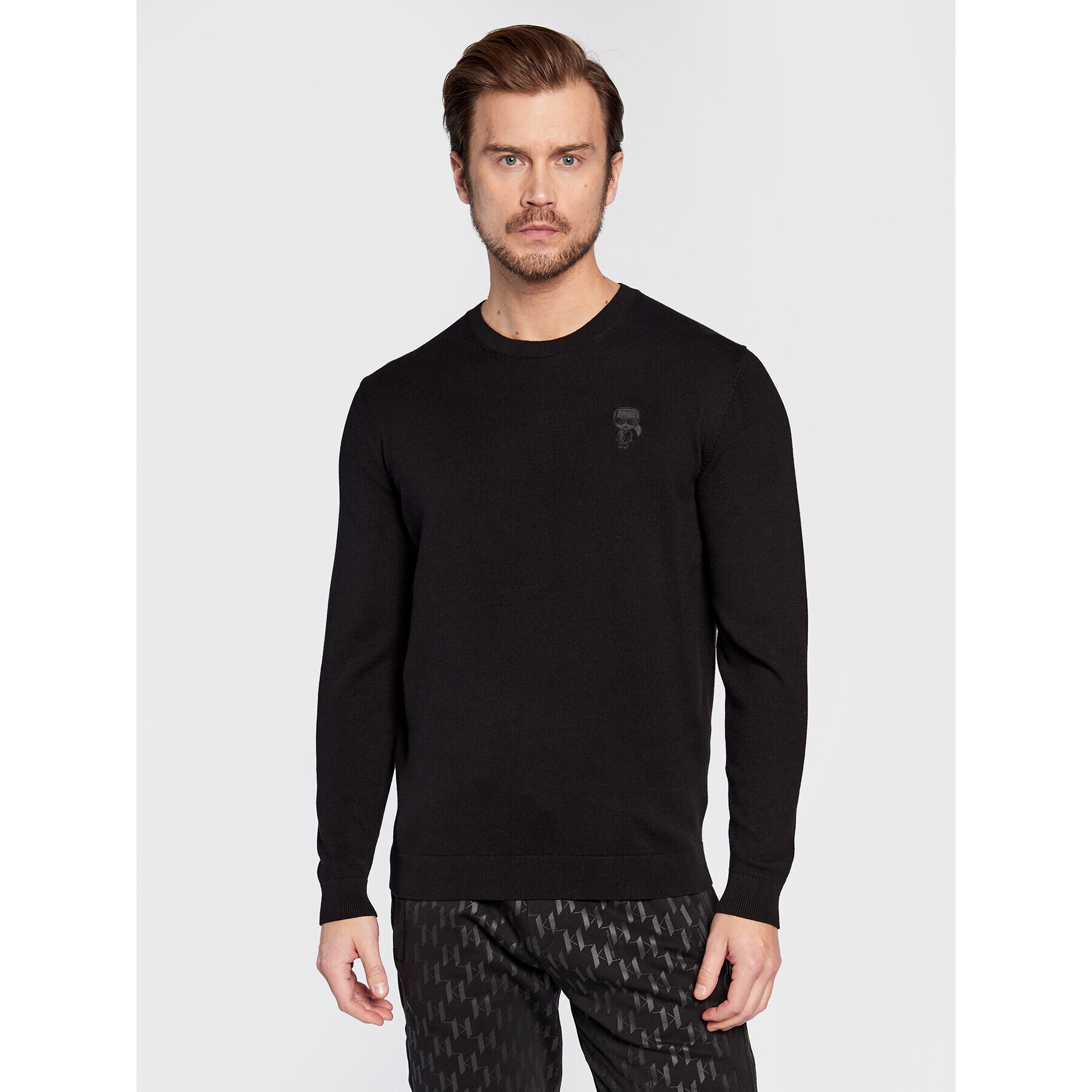 KARL LAGERFELD Sweater 655029 524301 Fekete Regular Fit - Pepit.hu