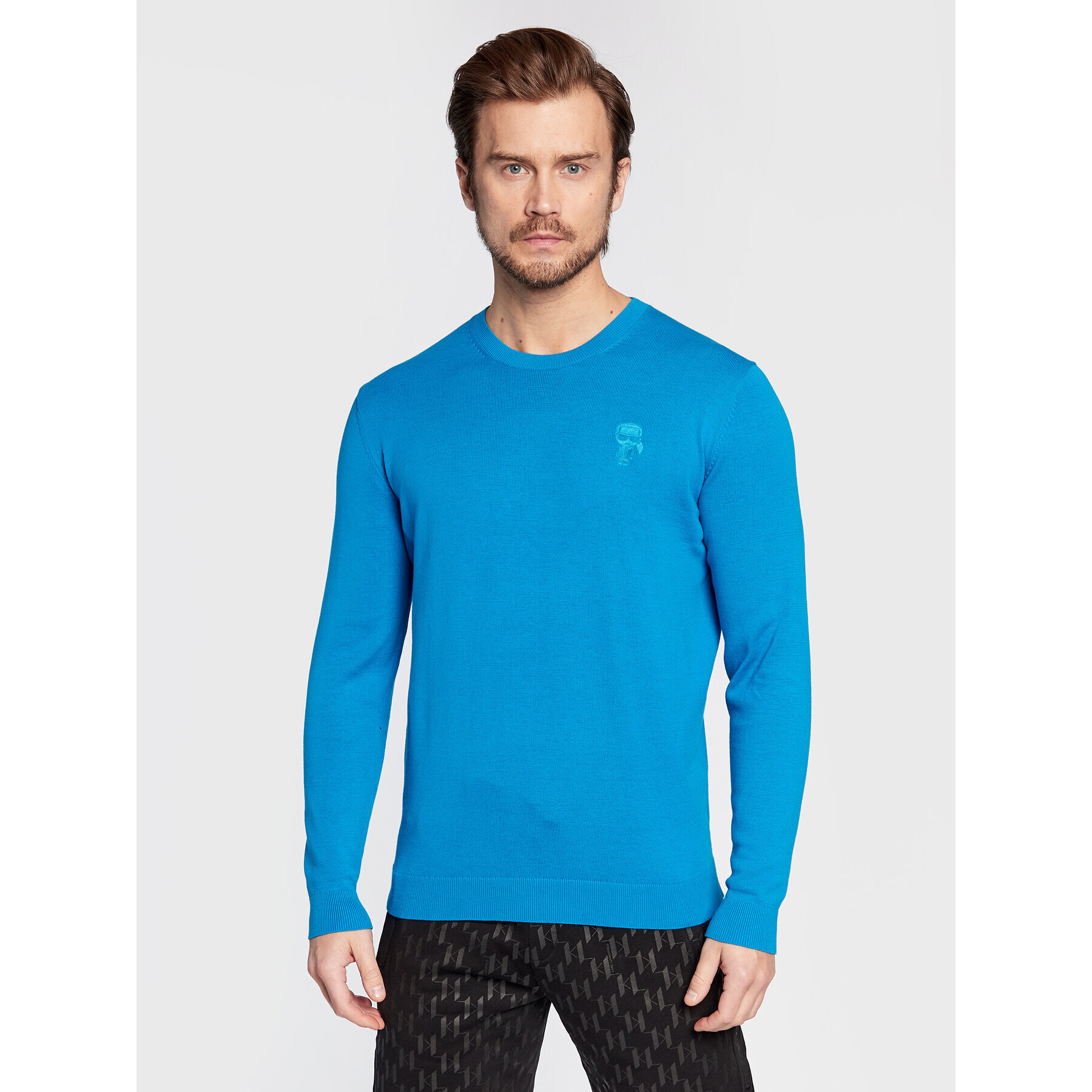 KARL LAGERFELD Sweater 655029 524301 Kék Regular Fit - Pepit.hu