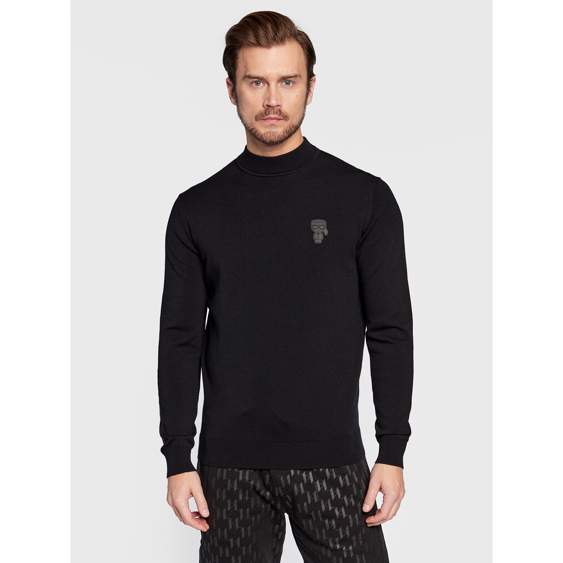 KARL LAGERFELD Sweater 655031 524304 Fekete Slim Fit - Pepit.hu