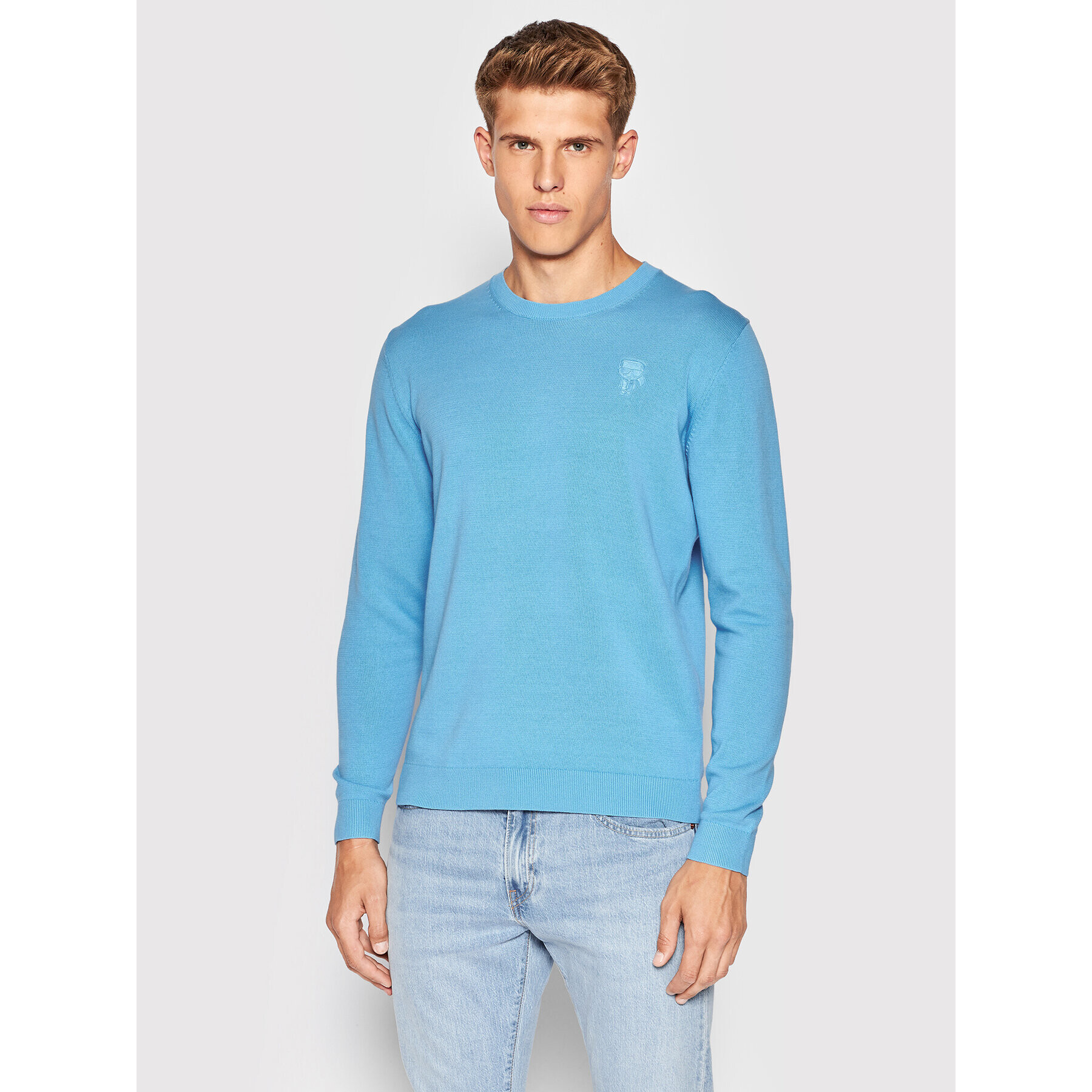 KARL LAGERFELD Sweater 655085 523301 Kék Regular Fit - Pepit.hu