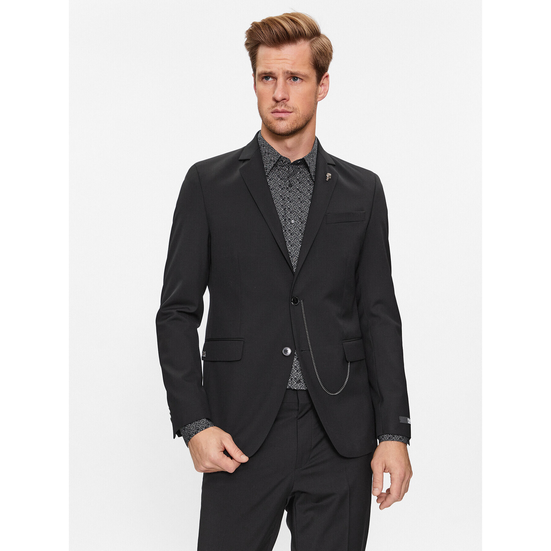 KARL LAGERFELD Zakó 155254 534083 Fekete Slim Fit - Pepit.hu