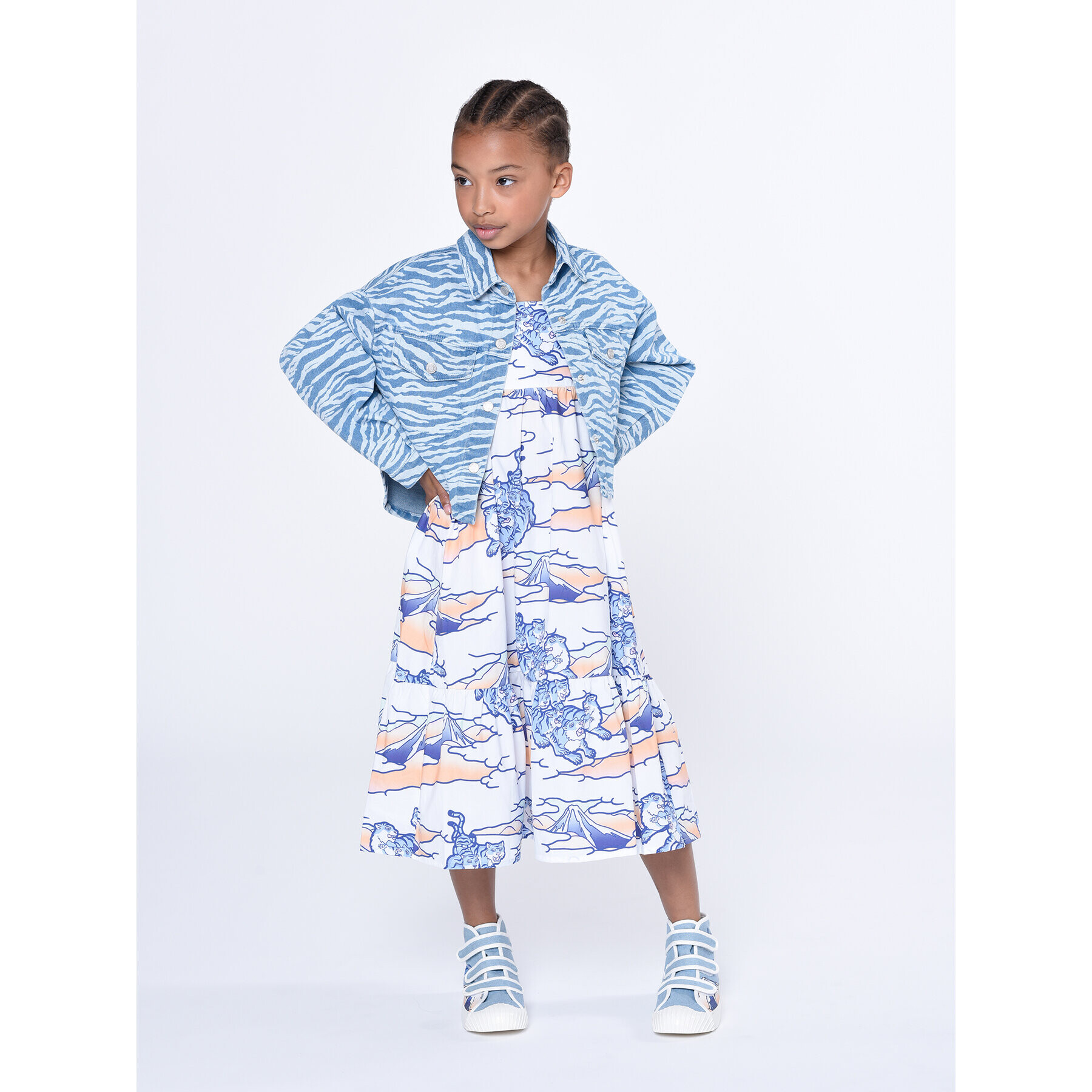 Kenzo Kids Farmer kabát K15638 S Kék Regular Fit - Pepit.hu