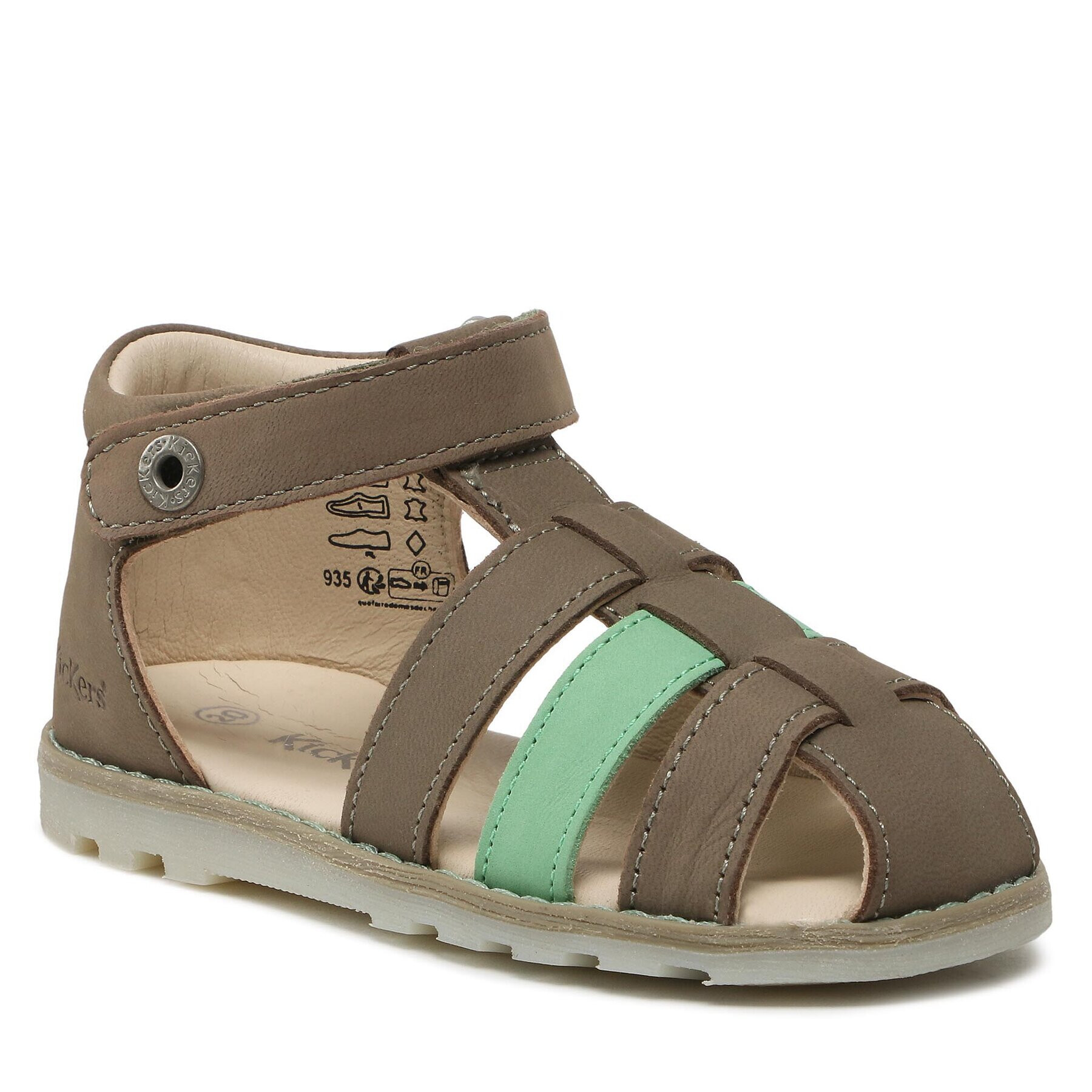 Kickers Szandál Nonopi 927620-10 M Khaki - Pepit.hu