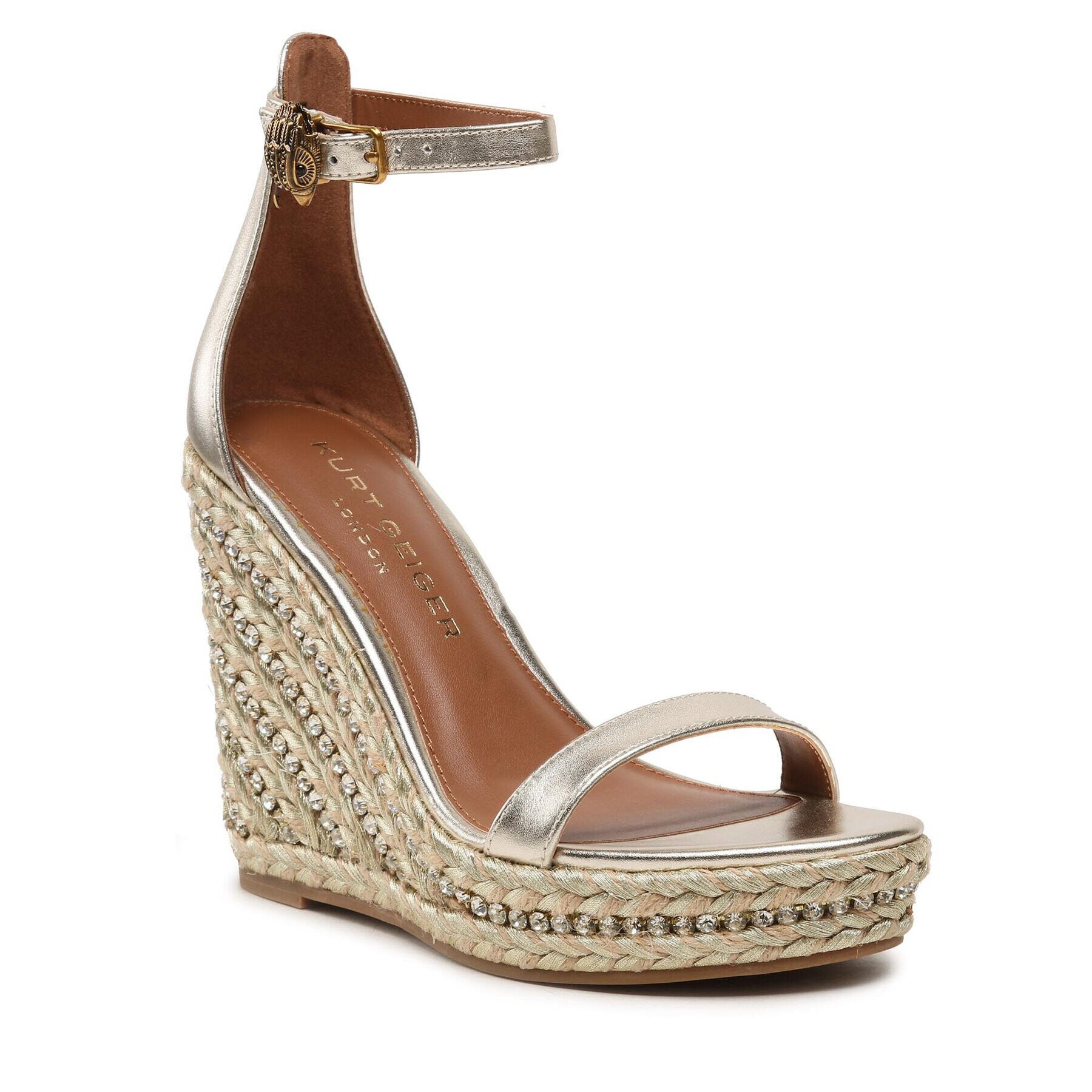 Kurt Geiger Espadrilles Shoreditch Wedge 9783861109 Arany - Pepit.hu