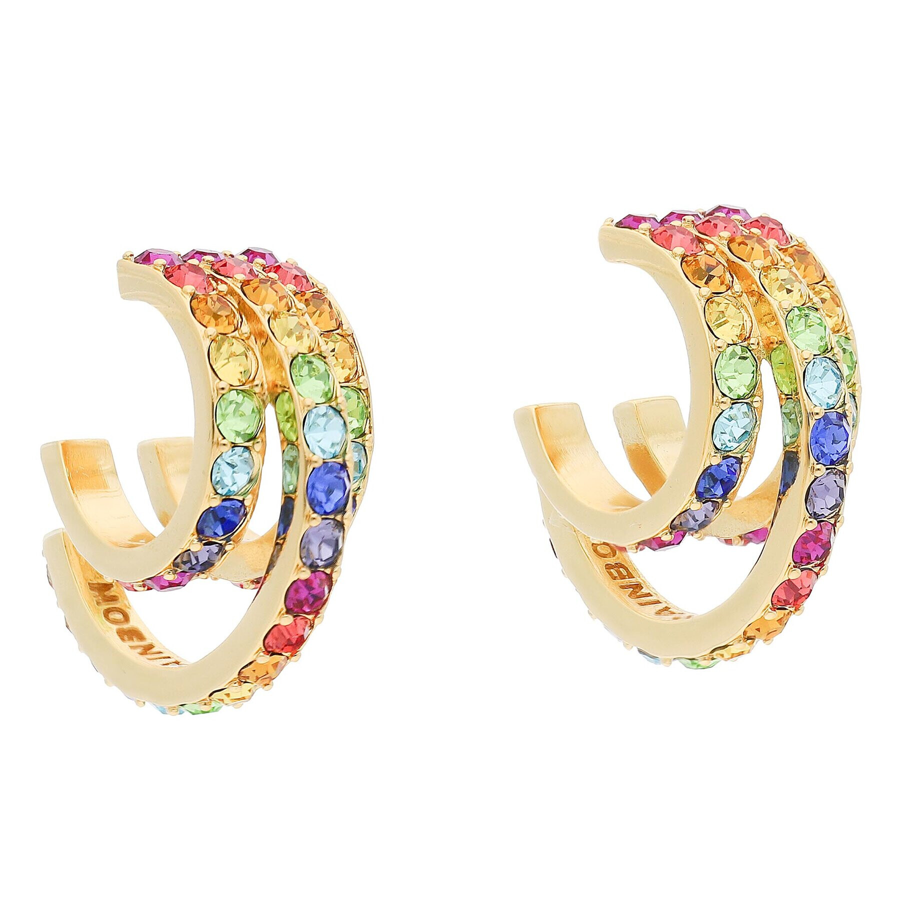 Kurt Geiger Fülbevaló Rainbow Triple Hoops 8843069429 Arany - Pepit.hu