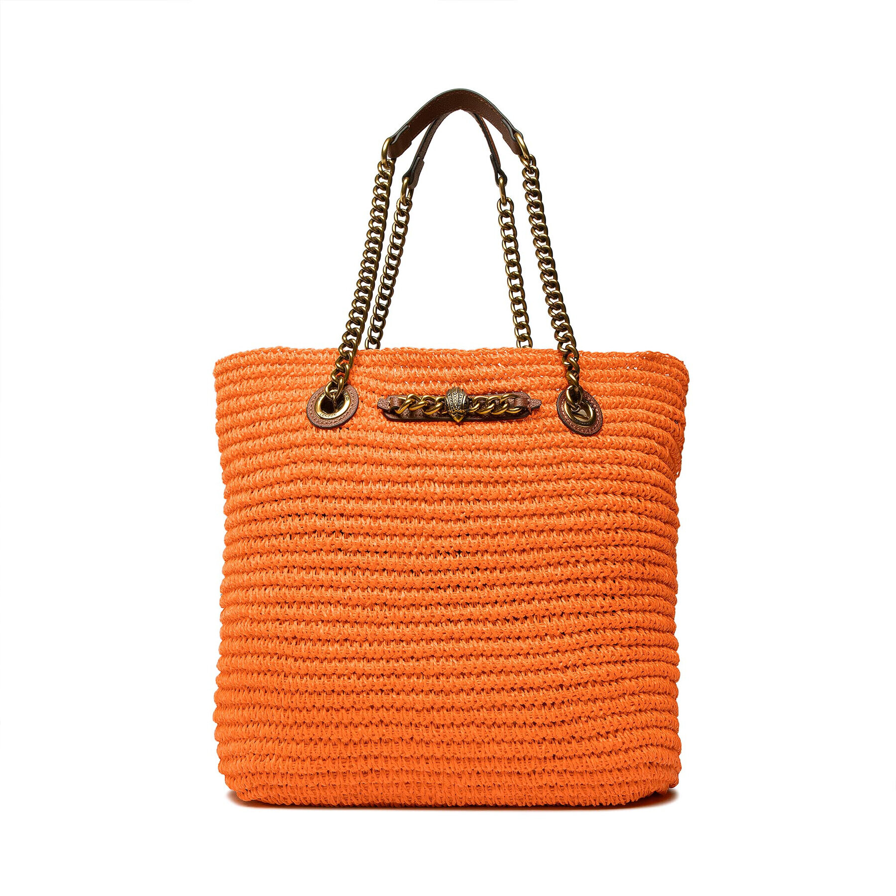 Kurt Geiger Táska Chelsea Raffia Tote 4104691999 Narancssárga - Pepit.hu