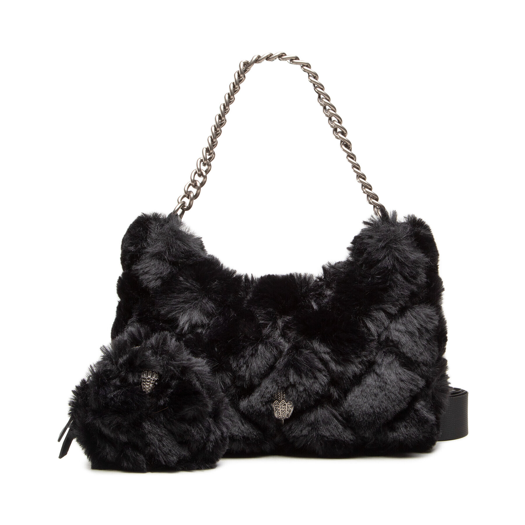 Kurt Geiger Táska Faux Fur Multi Cross Body 9316800999 Fekete - Pepit.hu