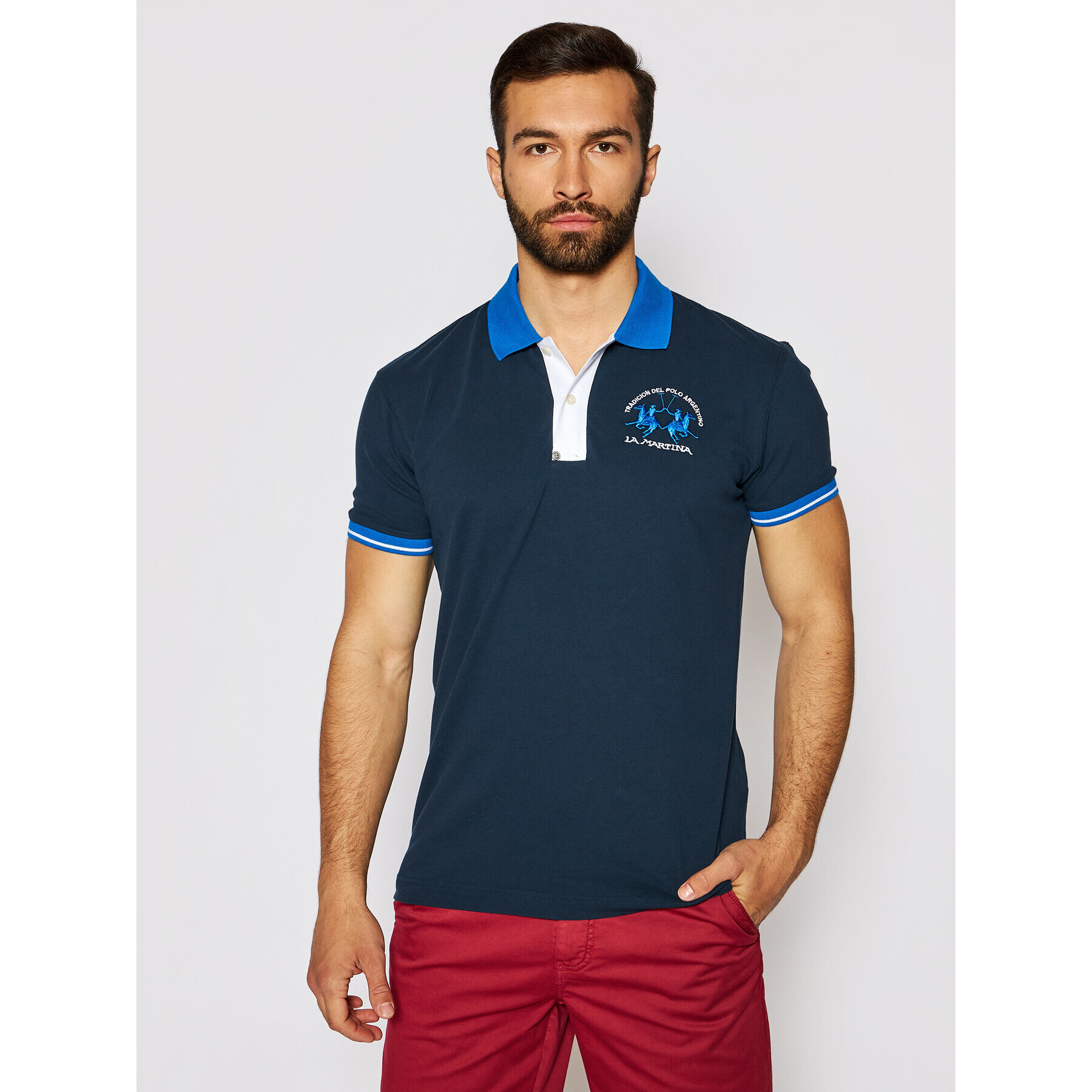 La Martina Pólóing RMP005 PK001 Sötétkék Slim Fit - Pepit.hu