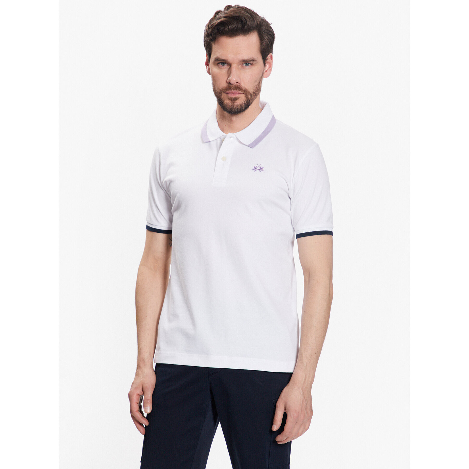 La Martina Pólóing VMP006 PK001 Fehér Slim Fit - Pepit.hu