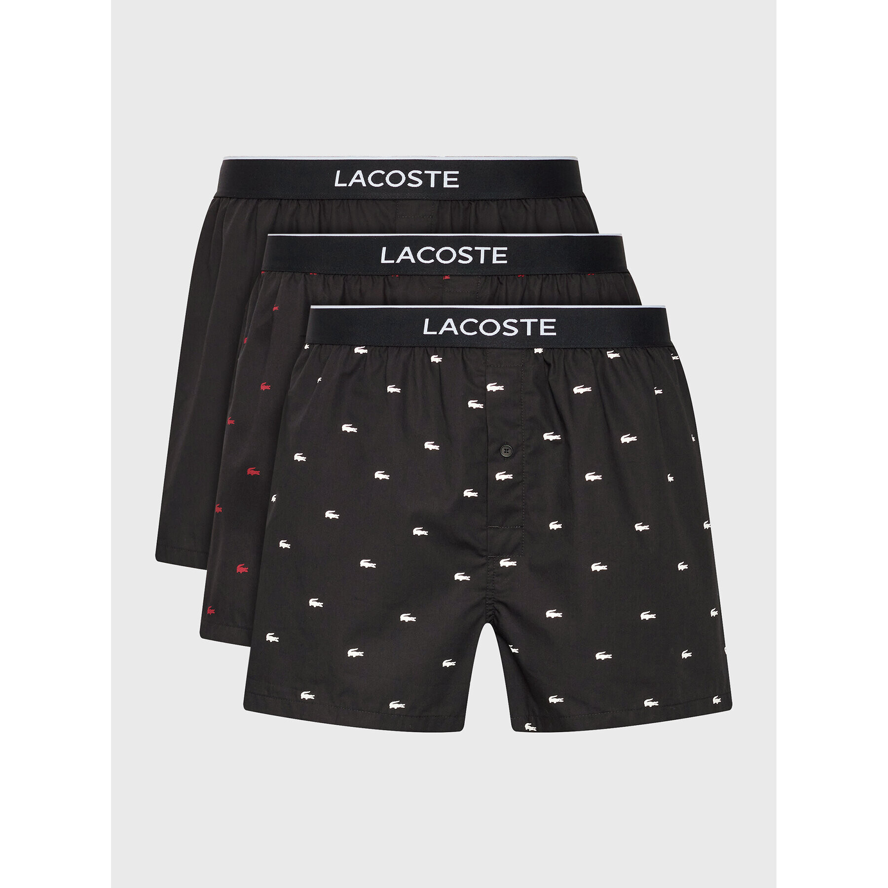 Lacoste 3 darab boxer 7H1761 Fekete - Pepit.hu