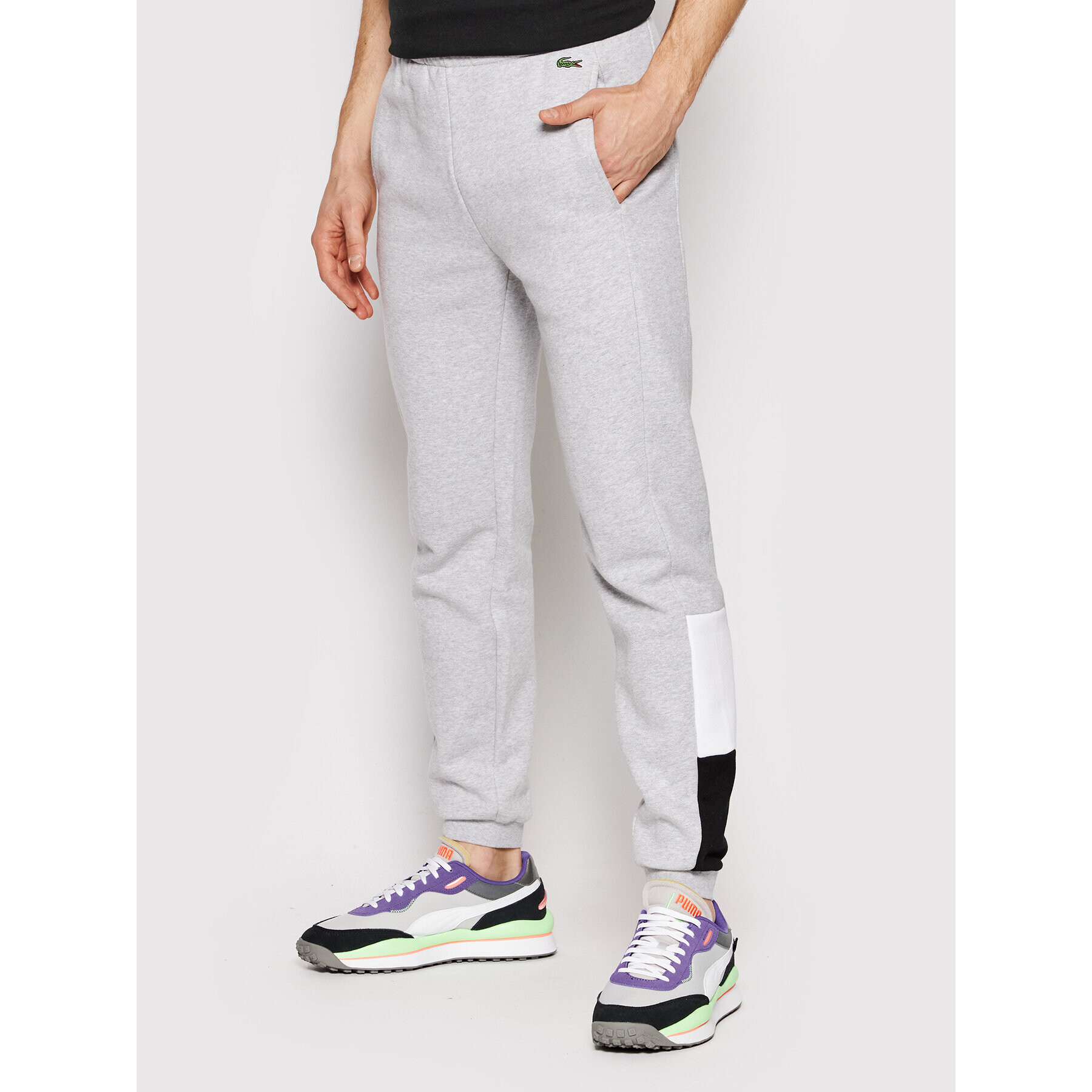 Lacoste Melegítő alsó XH7064 Szürke Tapered Fit - Pepit.hu