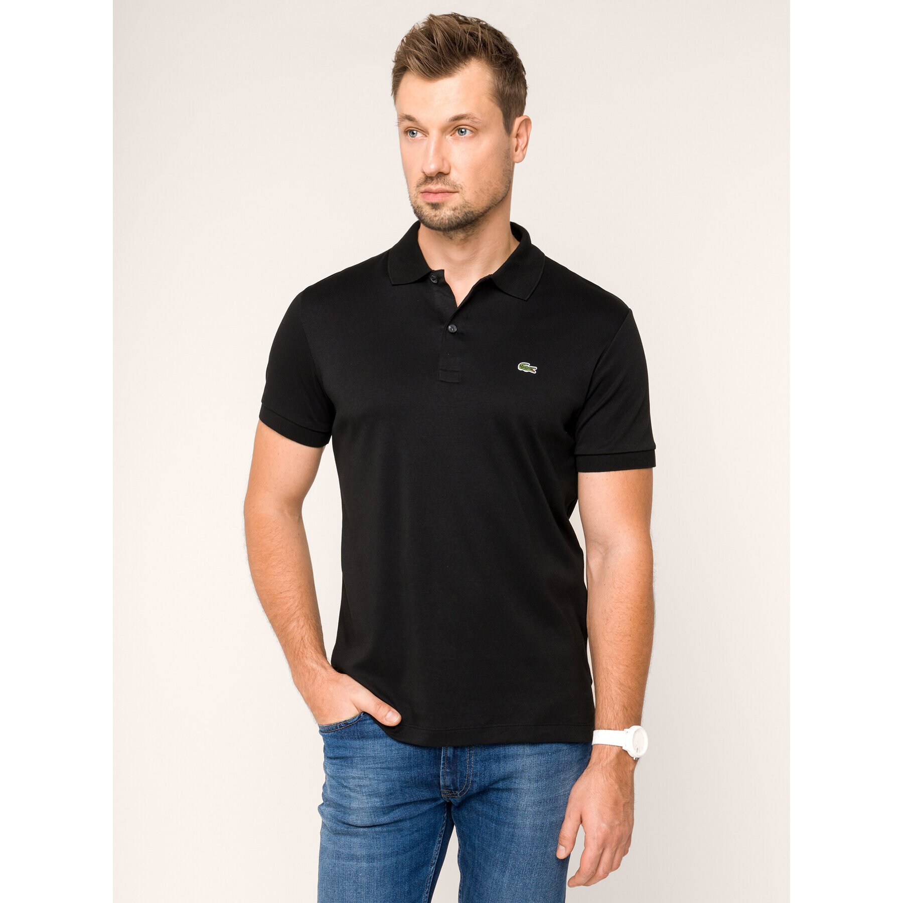 Lacoste Pólóing DH2050 Fekete Regular Fit - Pepit.hu