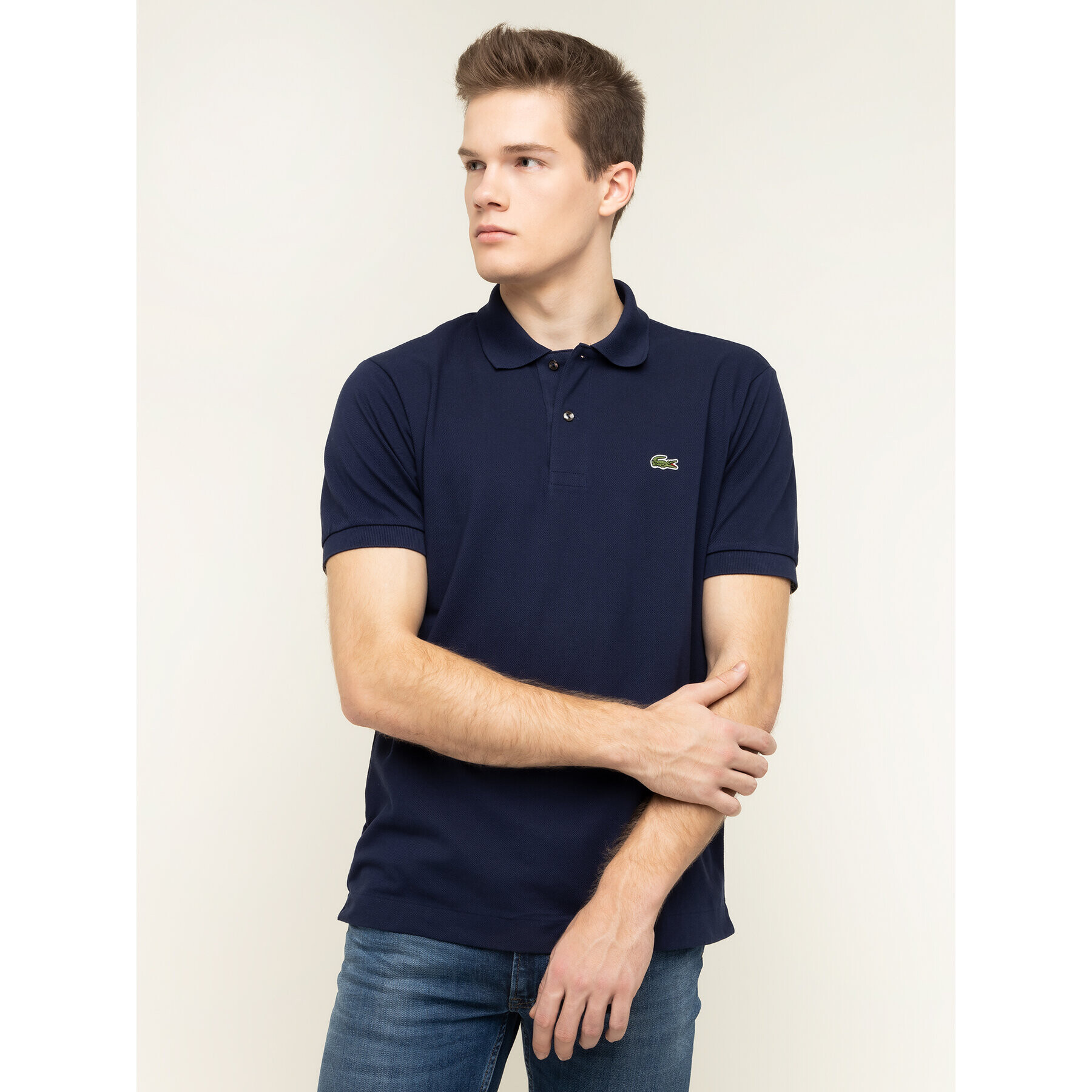 Lacoste Pólóing L1212 Sötétkék Classic Fit - Pepit.hu