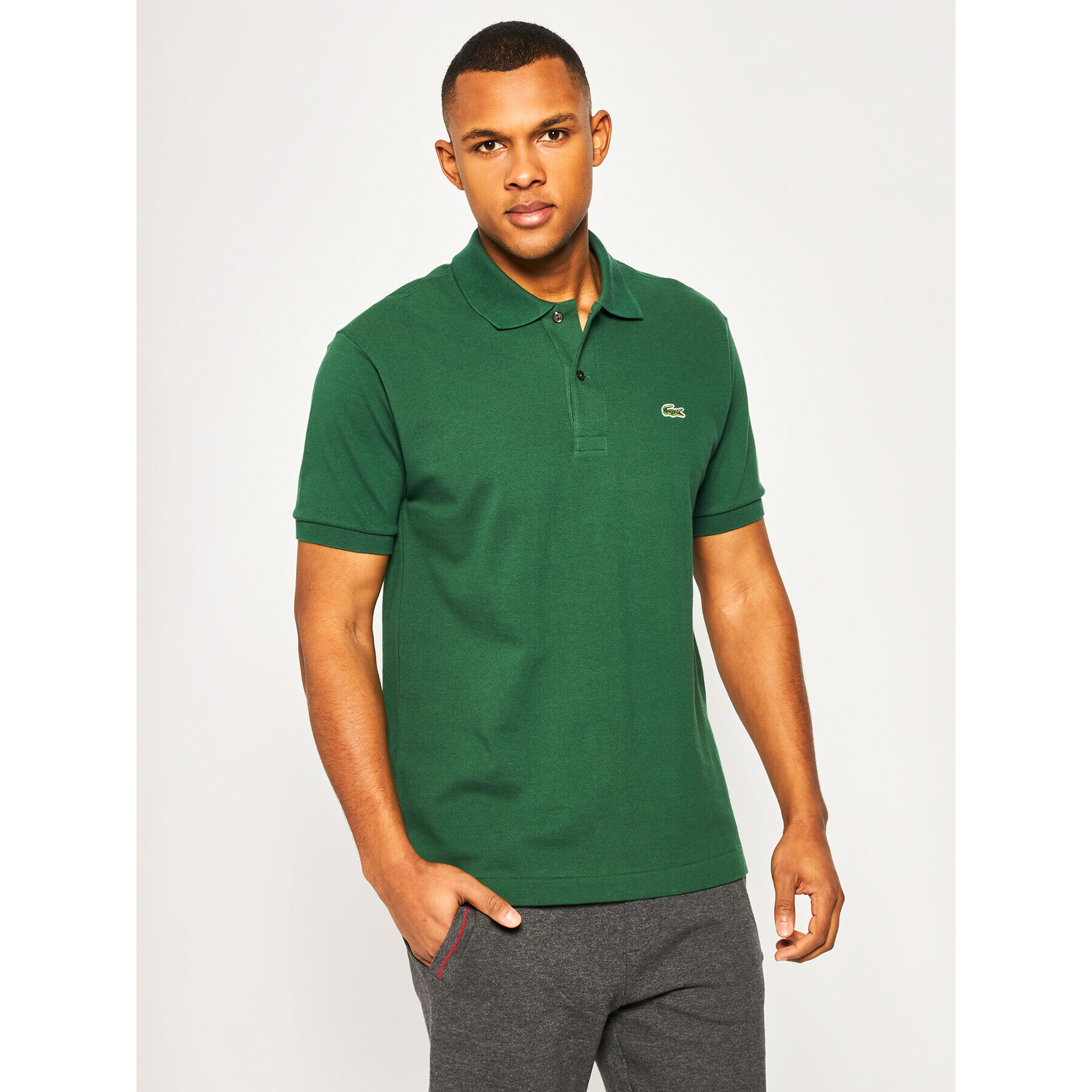 Lacoste Pólóing L1212 Zöld Regular Fit - Pepit.hu