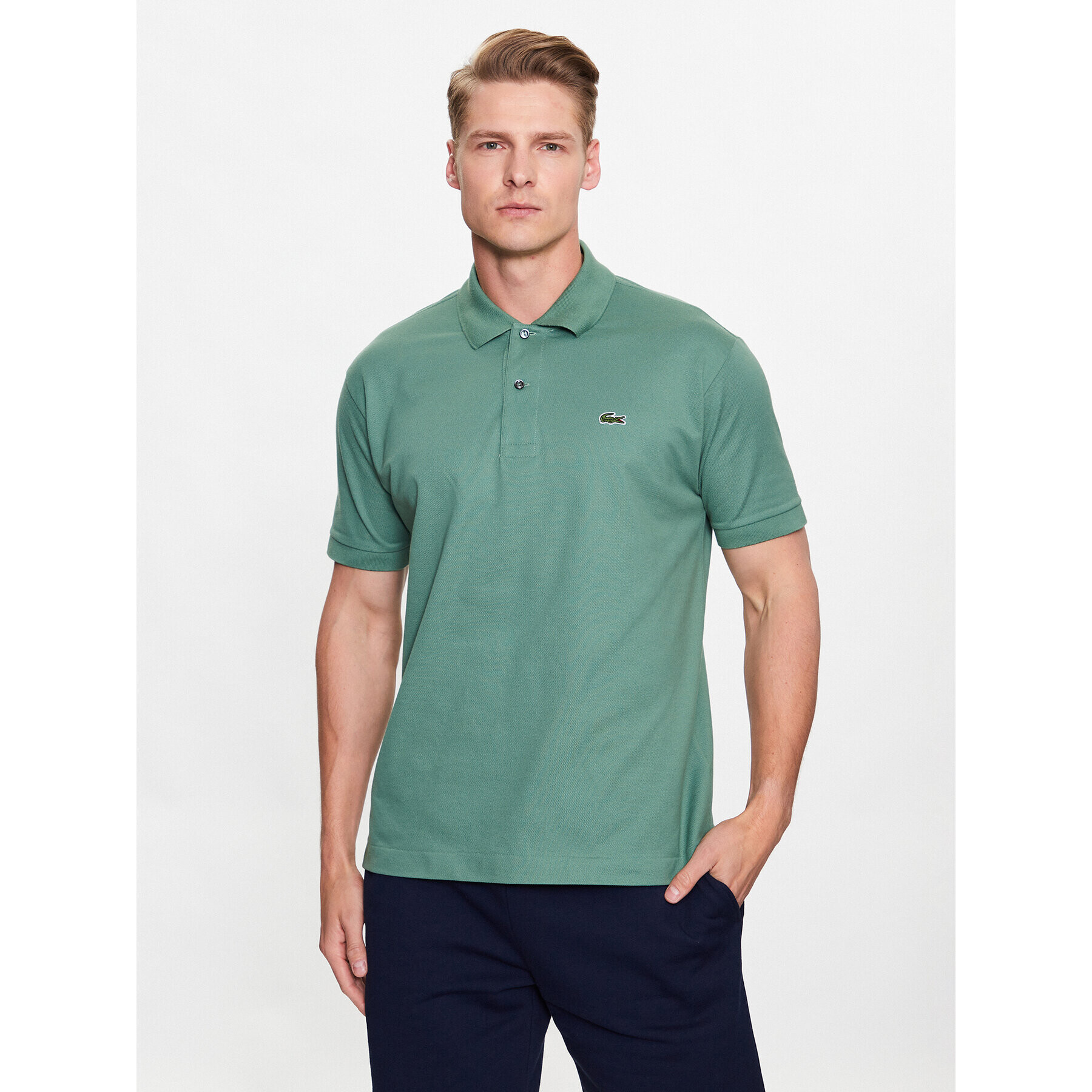 Lacoste Pólóing L1212 Zöld Regular Fit - Pepit.hu