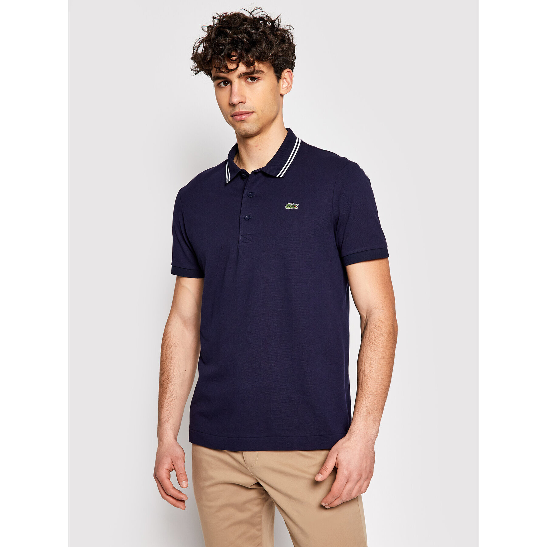 Lacoste Pólóing YH1482 Sötétkék Regular Fit - Pepit.hu