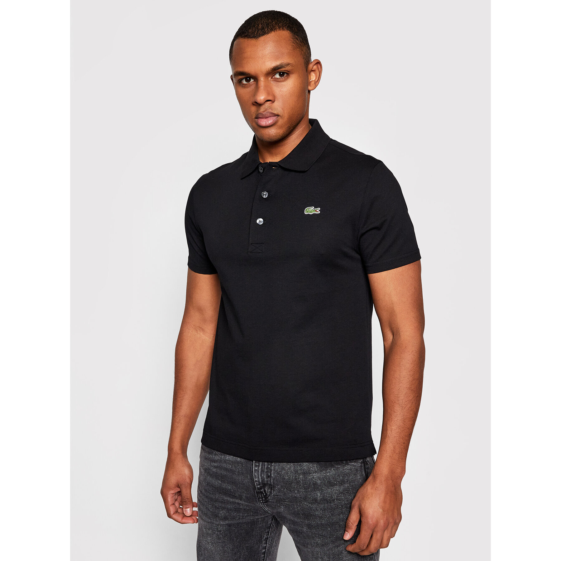 Lacoste Pólóing YH4801 Fekete Slim Fit - Pepit.hu