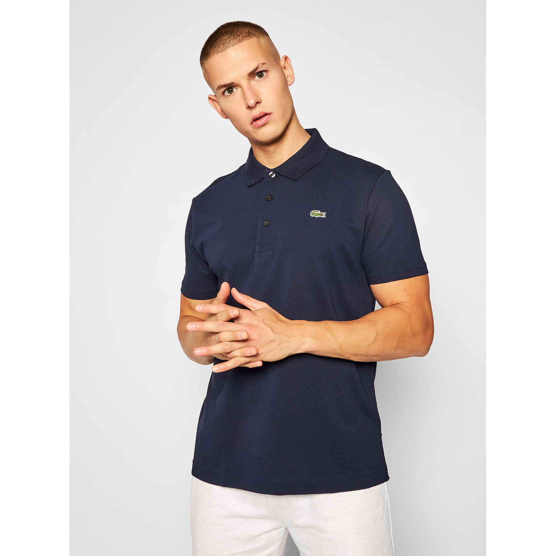 Lacoste Pólóing YH4801 Sötétkék Slim Fit - Pepit.hu