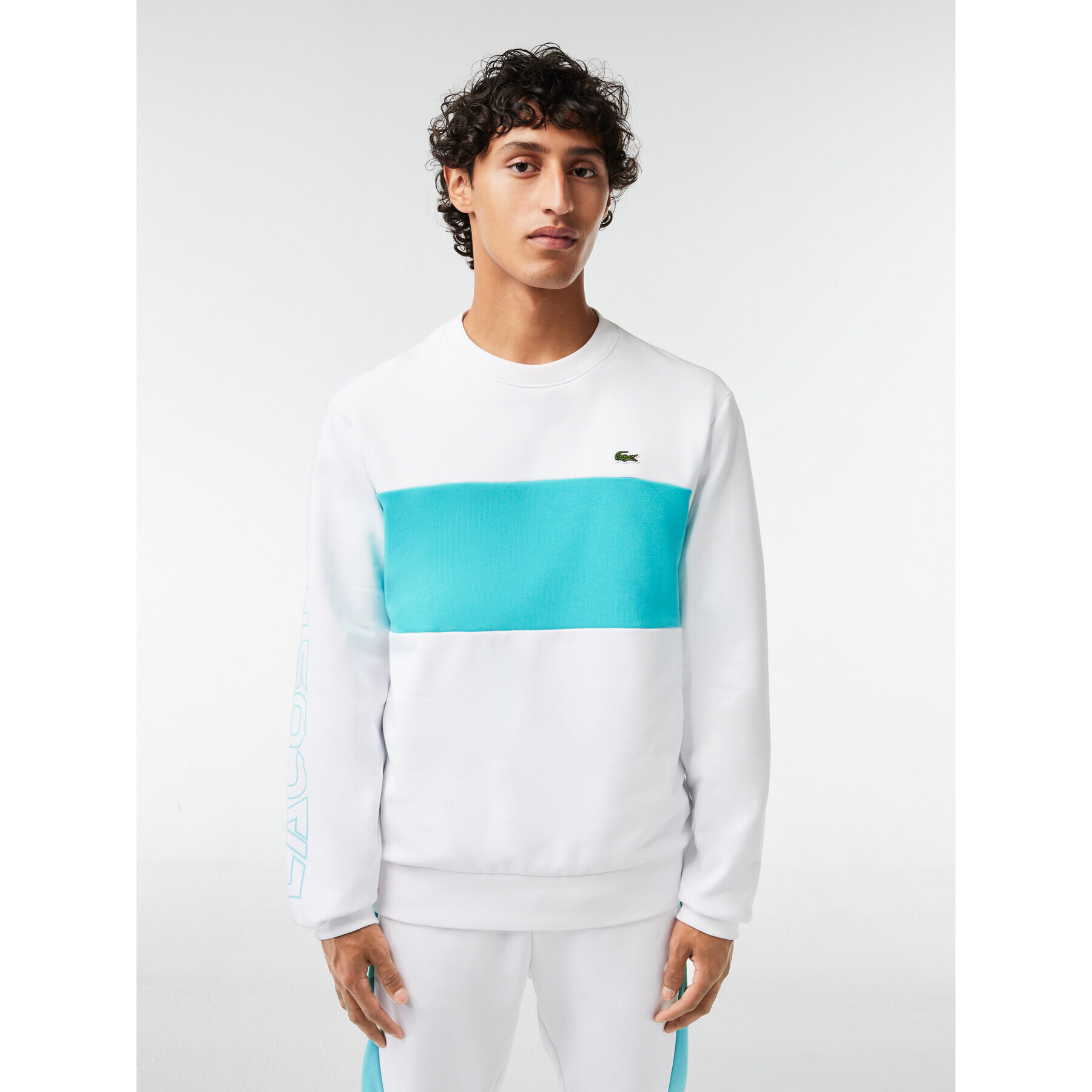 Lacoste Pulóver SH1433 Fehér Classic Fit - Pepit.hu