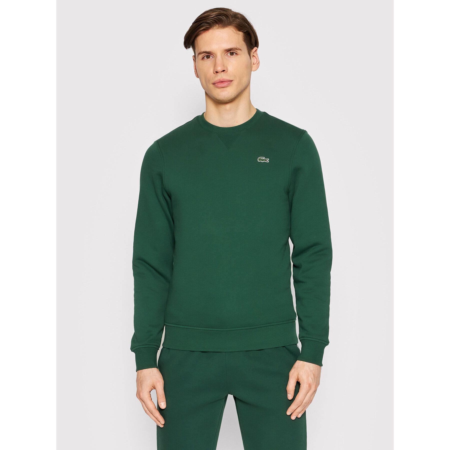 Lacoste Pulóver SH1505 Zöld Regular Fit - Pepit.hu