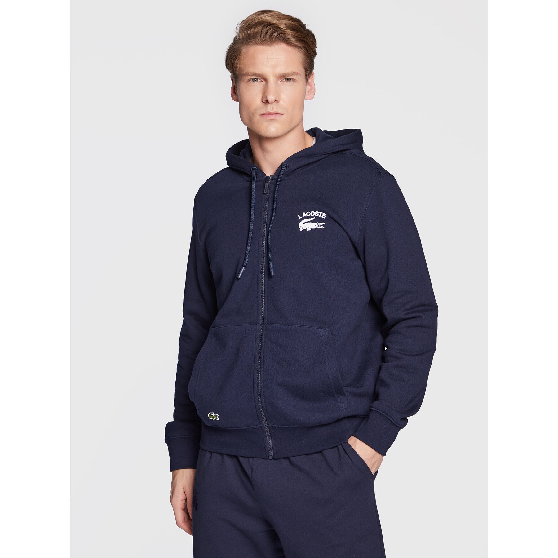 Lacoste Pulóver SH2481 Sötétkék Regular Fit - Pepit.hu