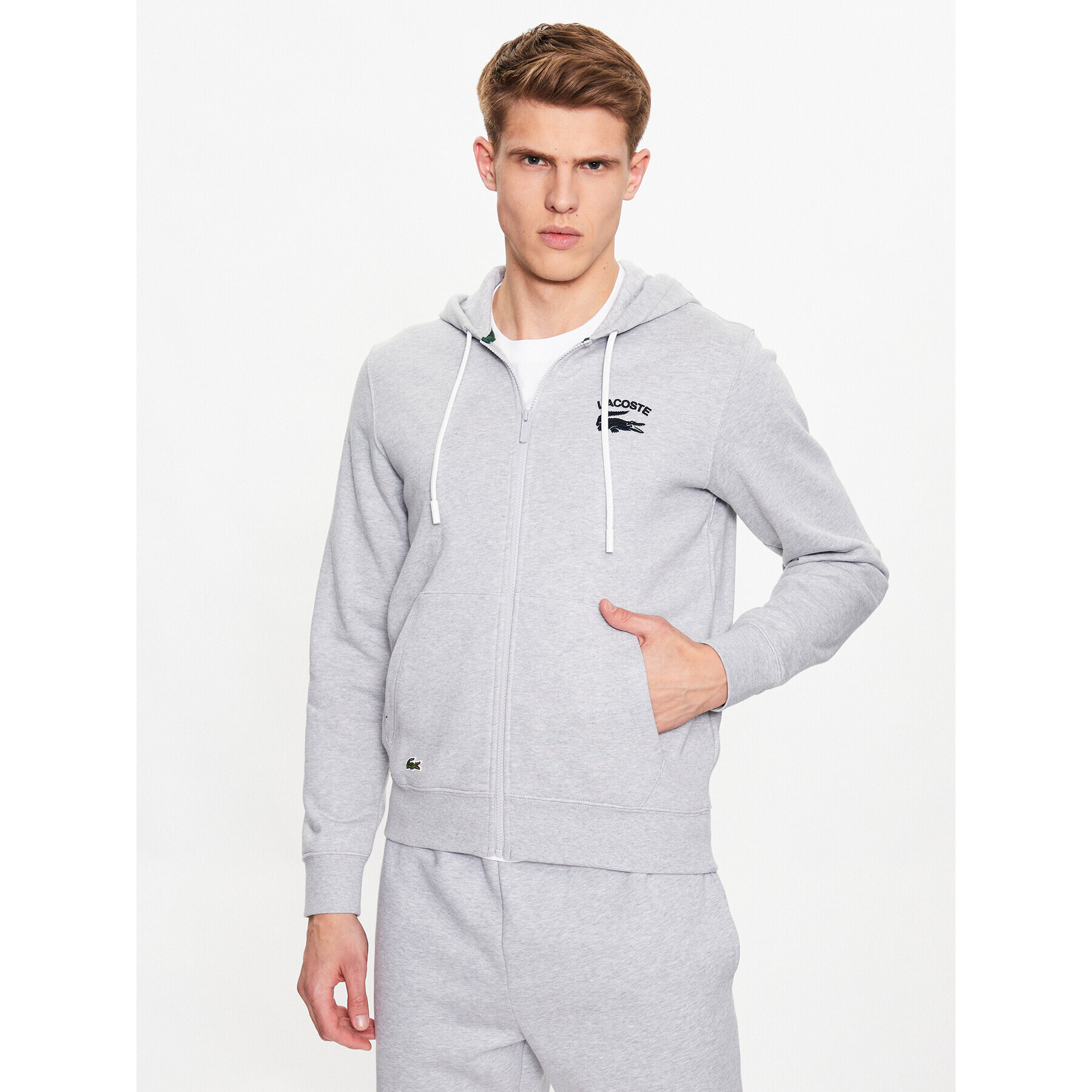 Lacoste Pulóver SH2481 Szürke Regular Fit - Pepit.hu