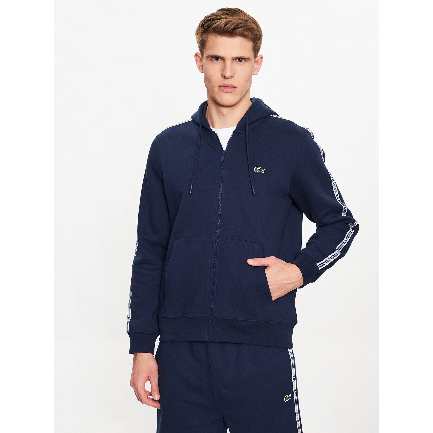 Lacoste Pulóver SH5065 Sötétkék Regular Fit - Pepit.hu