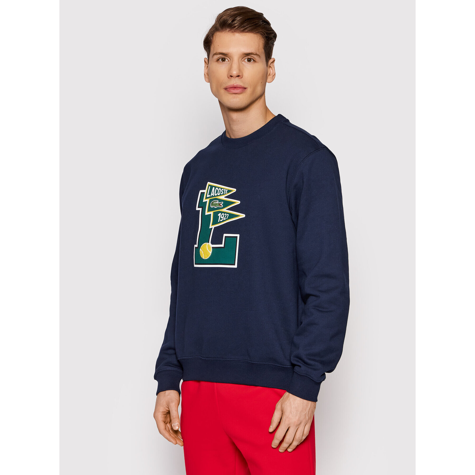 Lacoste Pulóver SH7419 Sötétkék Classic Fit - Pepit.hu