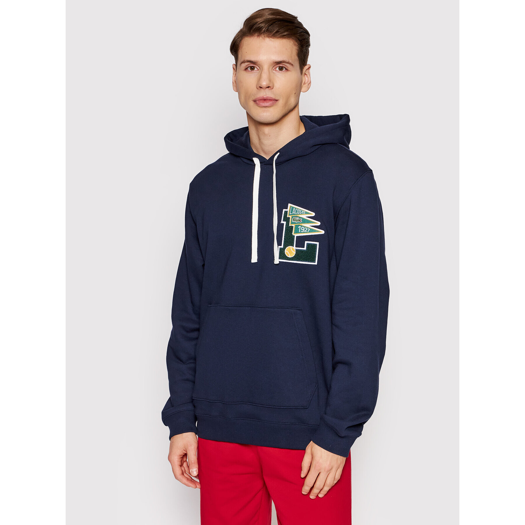 Lacoste Pulóver SH7444 Sötétkék Regular Fit - Pepit.hu