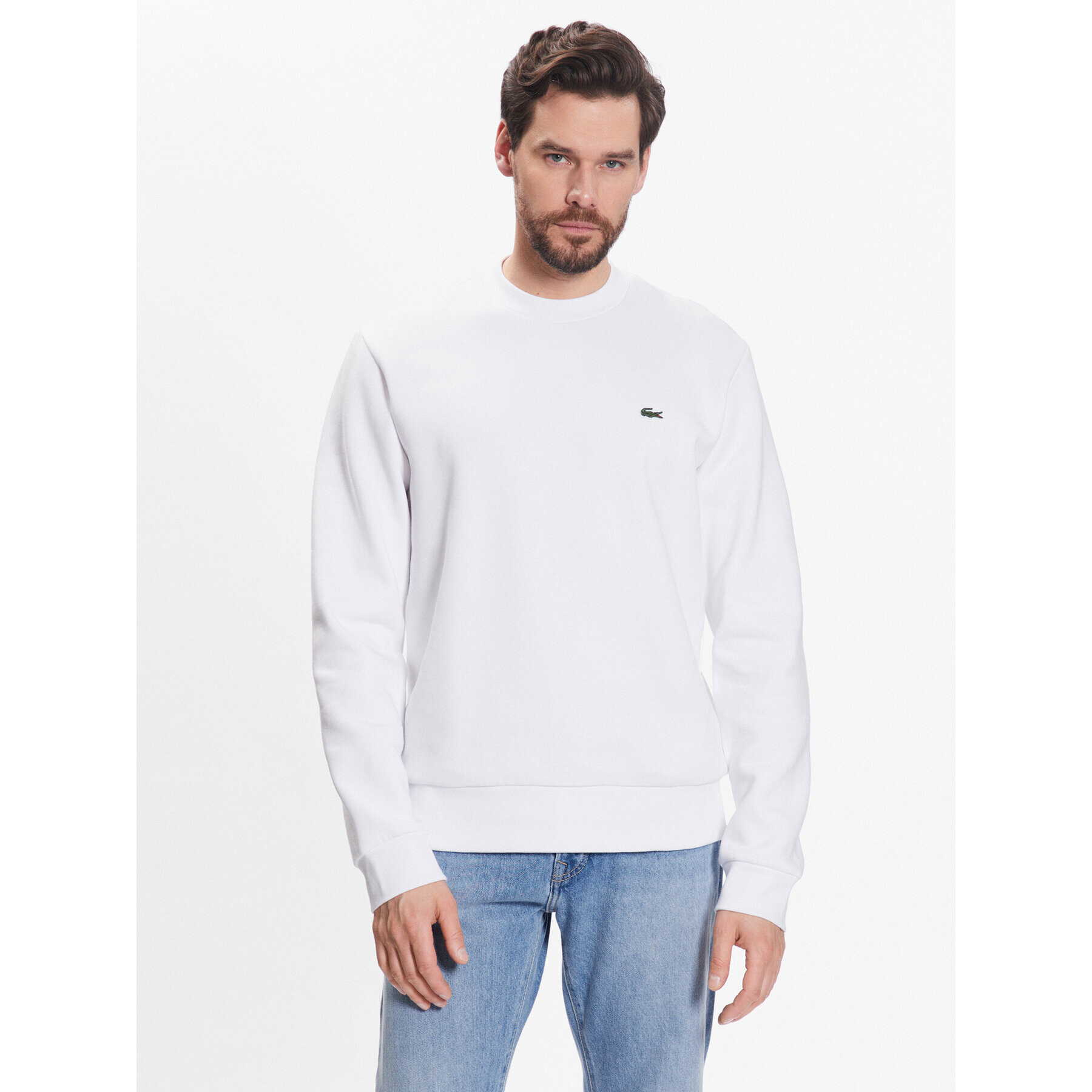 Lacoste Pulóver SH9608 Fehér Regular Fit - Pepit.hu