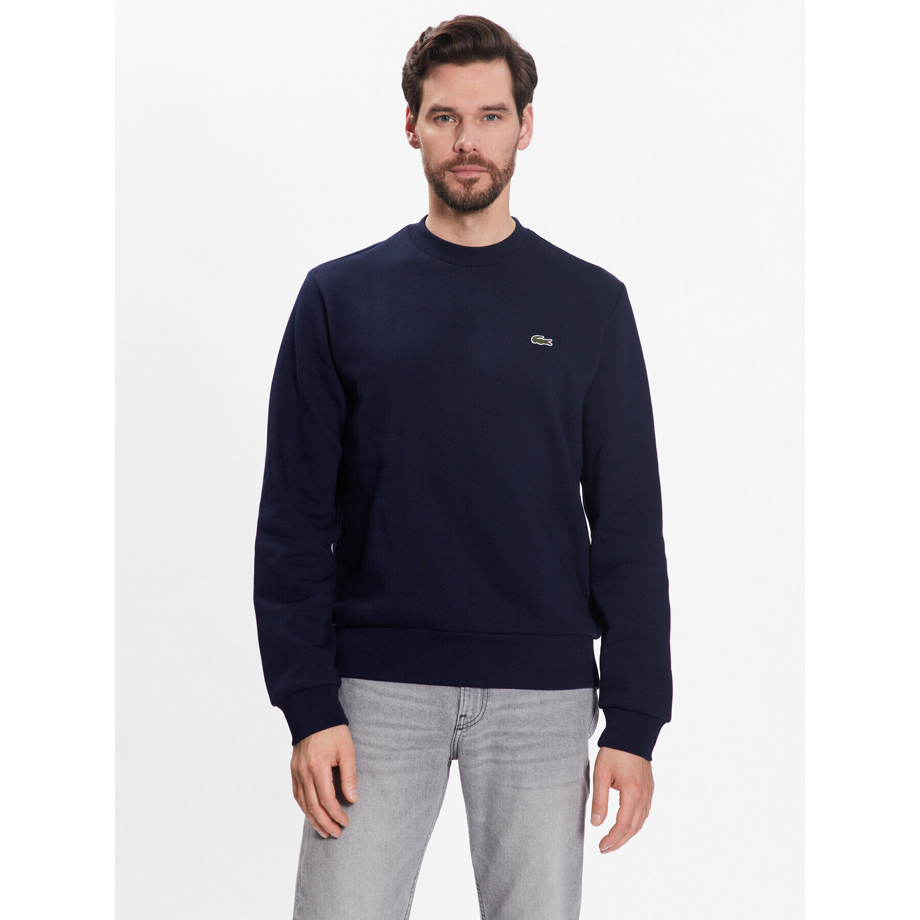 Lacoste Pulóver SH9608 Sötétkék Regular Fit - Pepit.hu