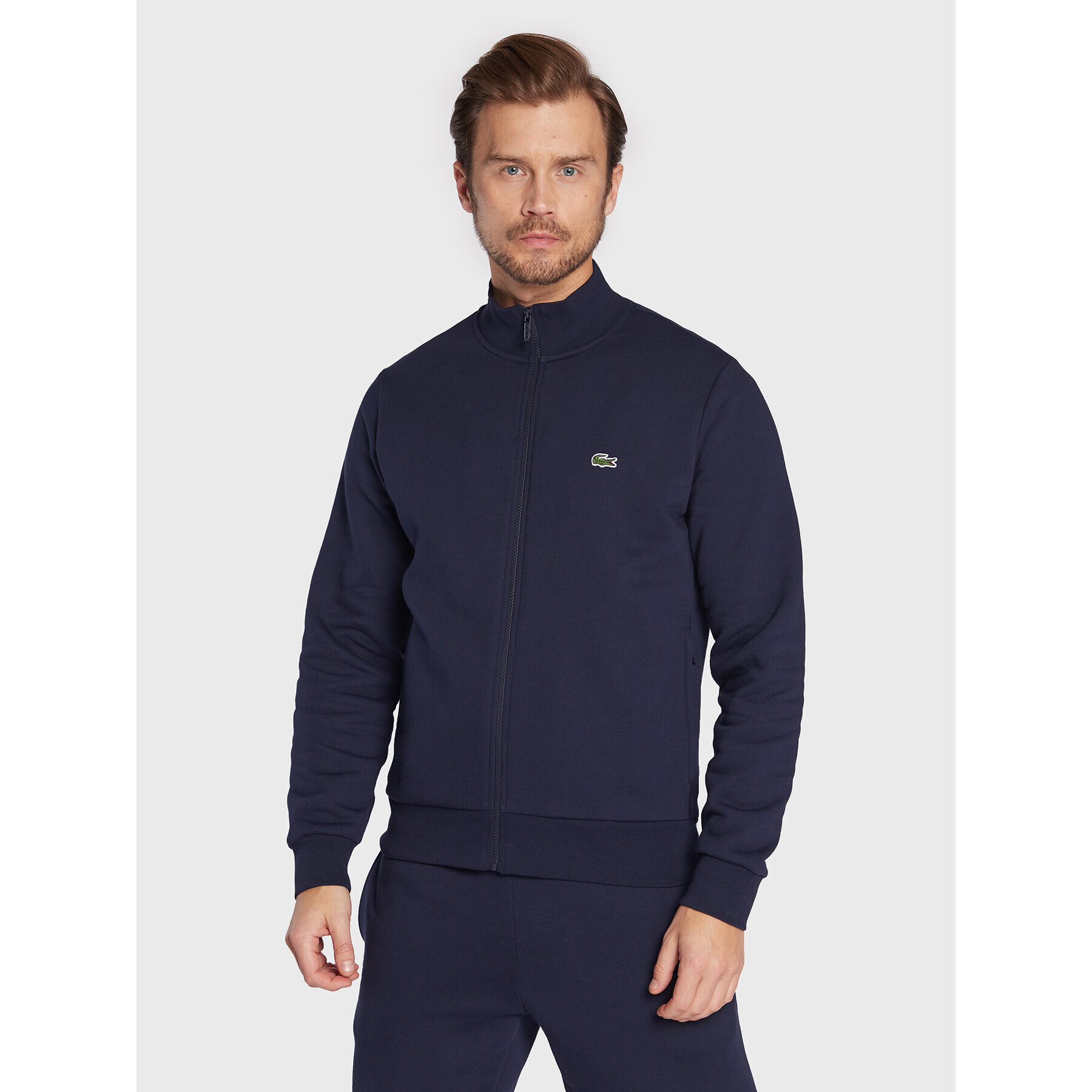 Lacoste Pulóver SH9622 Sötétkék Regular Fit - Pepit.hu