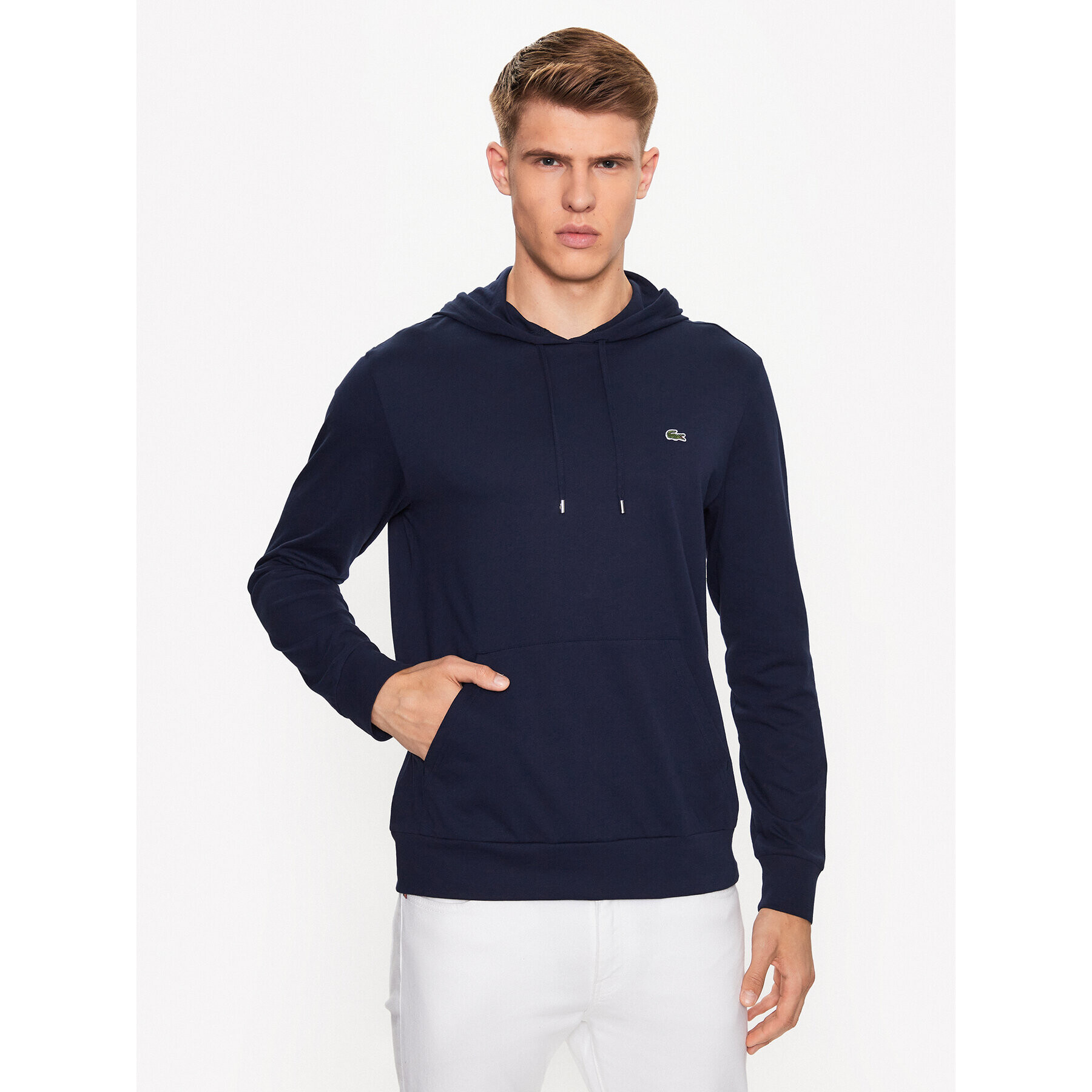 Lacoste Pulóver TH9349 Sötétkék Reglan Fit - Pepit.hu