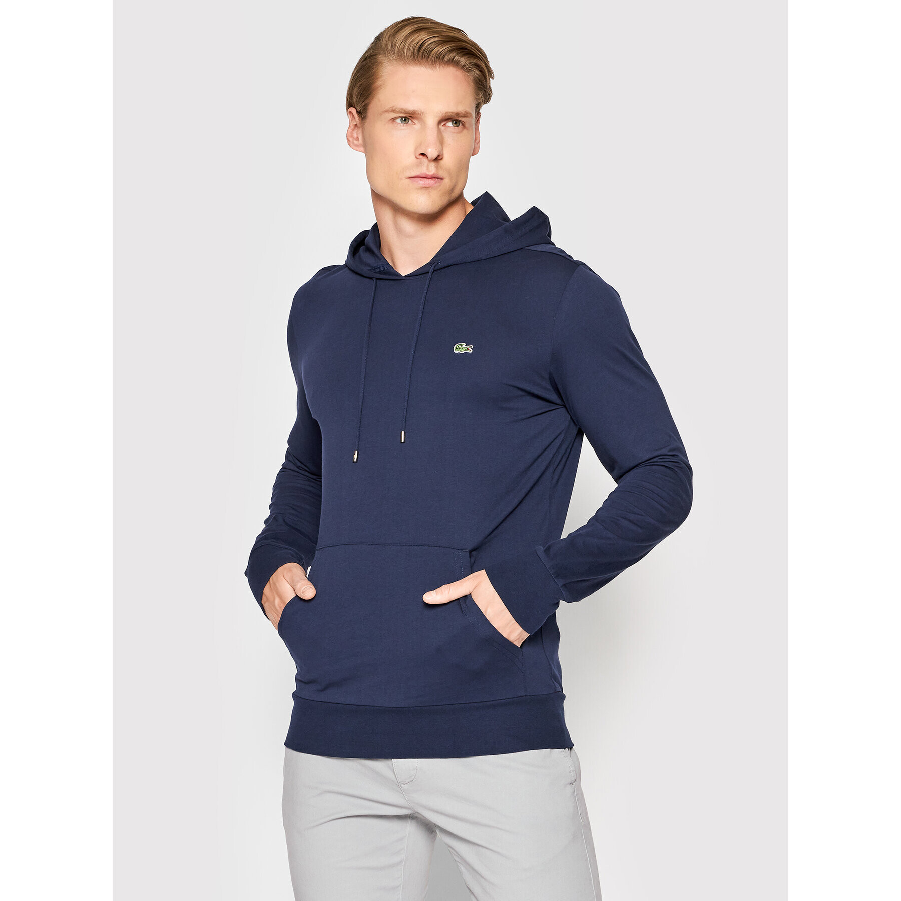 Lacoste Pulóver TH9349 Sötétkék Regular Fit - Pepit.hu