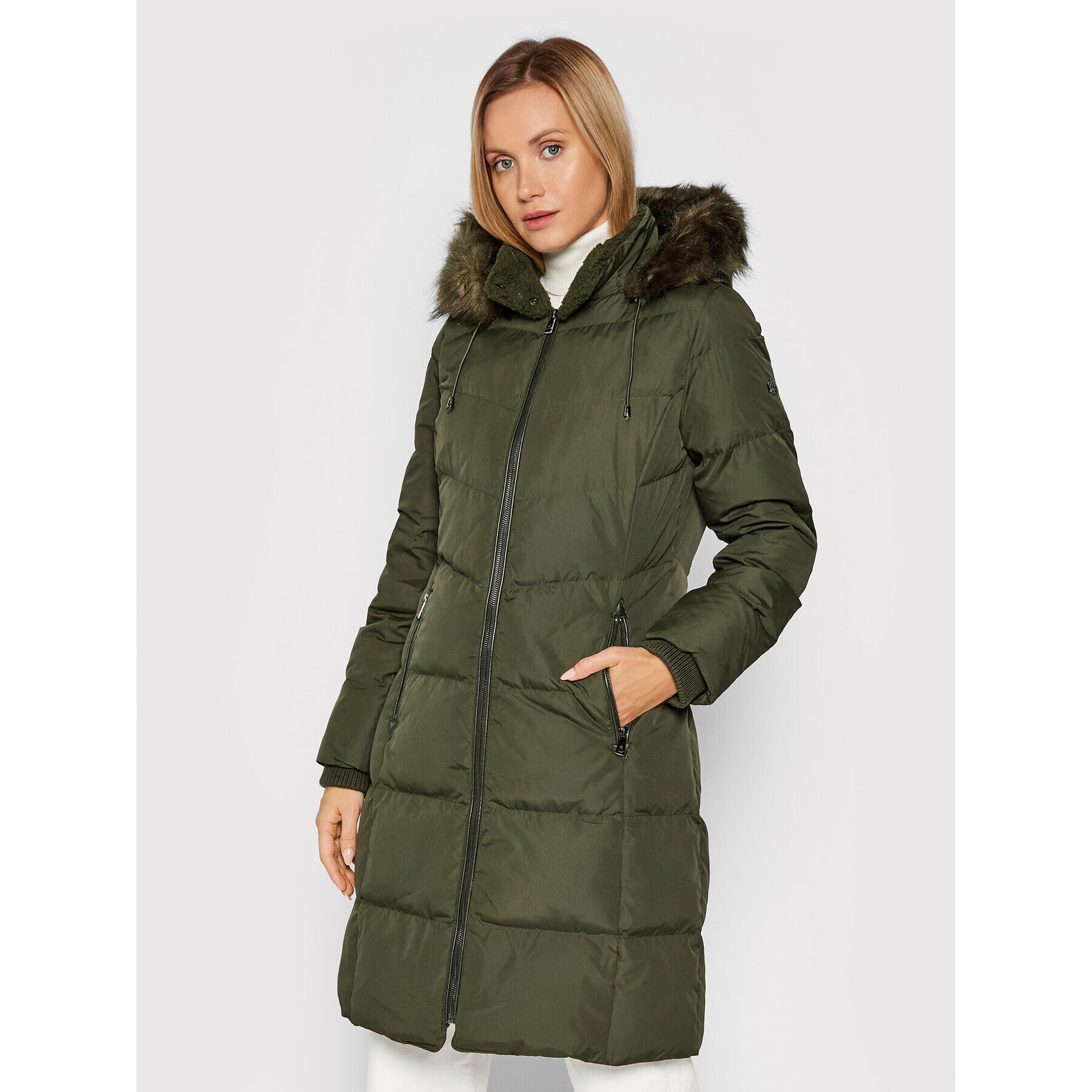 Lauren Ralph Lauren Pehelykabát 297821752005 Zöld Regular Fit - Pepit.hu