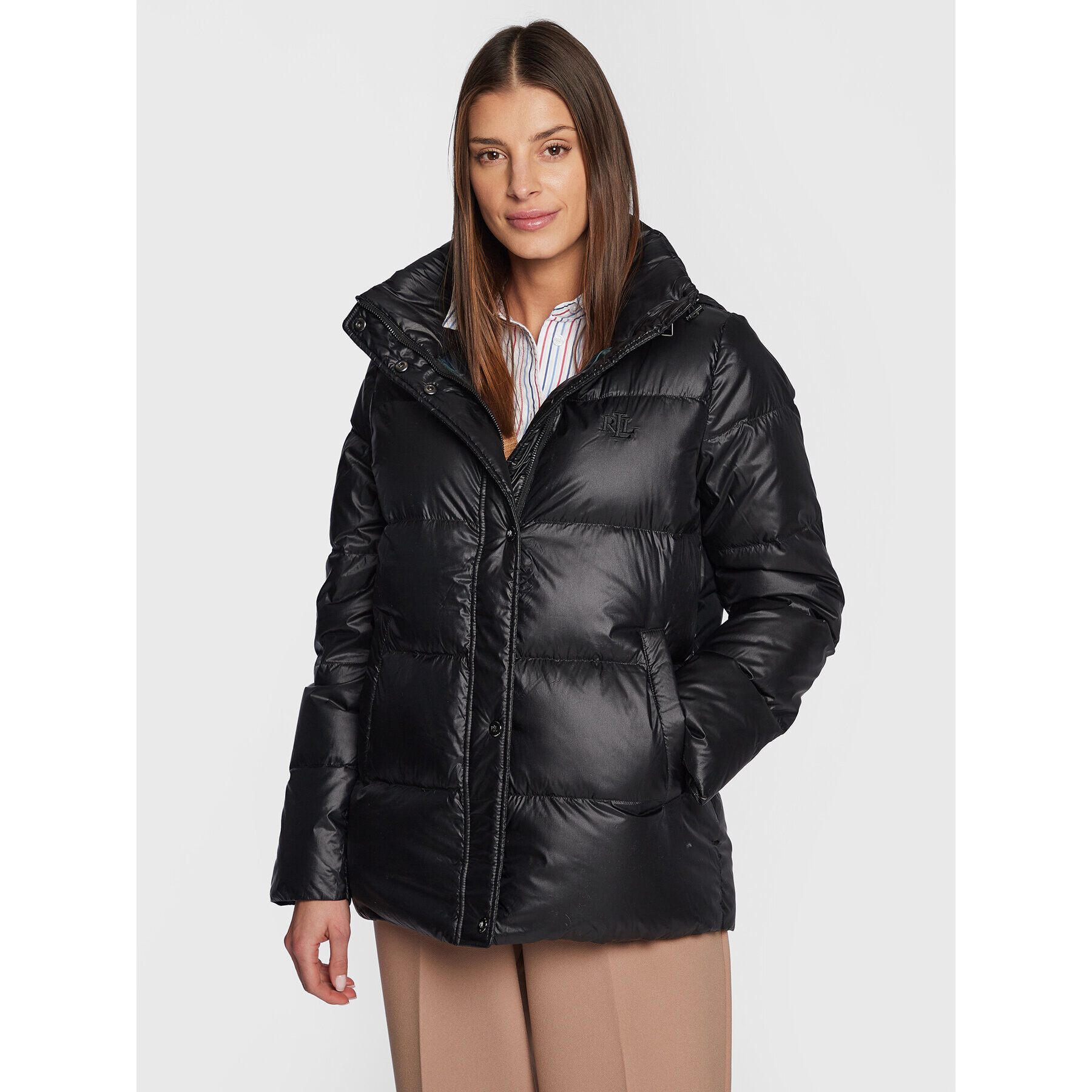 Lauren Ralph Lauren Pehelykabát 297891213001 Fekete Regular Fit - Pepit.hu