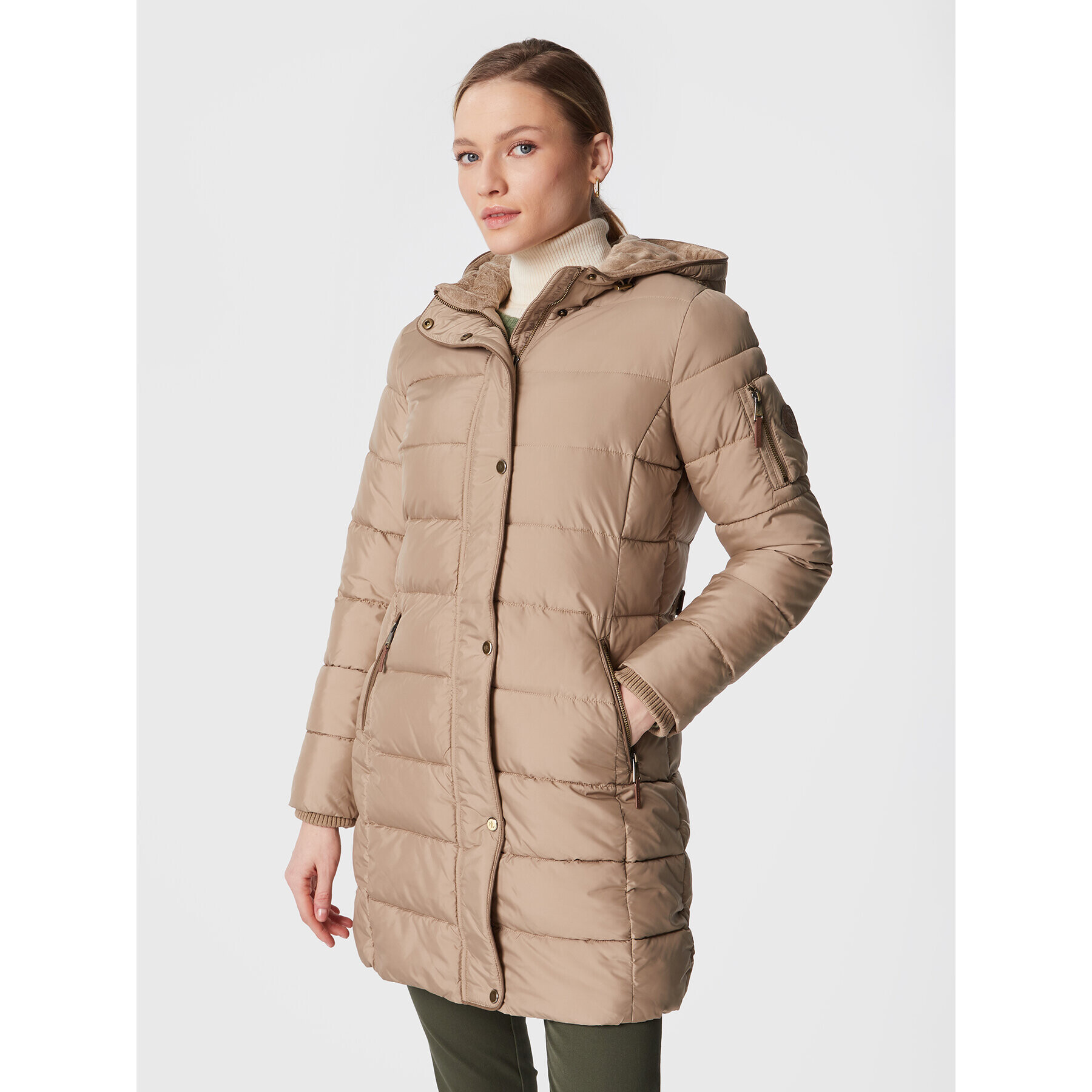 Lauren Ralph Lauren Pehelykabát 297891249 Bézs Regular Fit - Pepit.hu