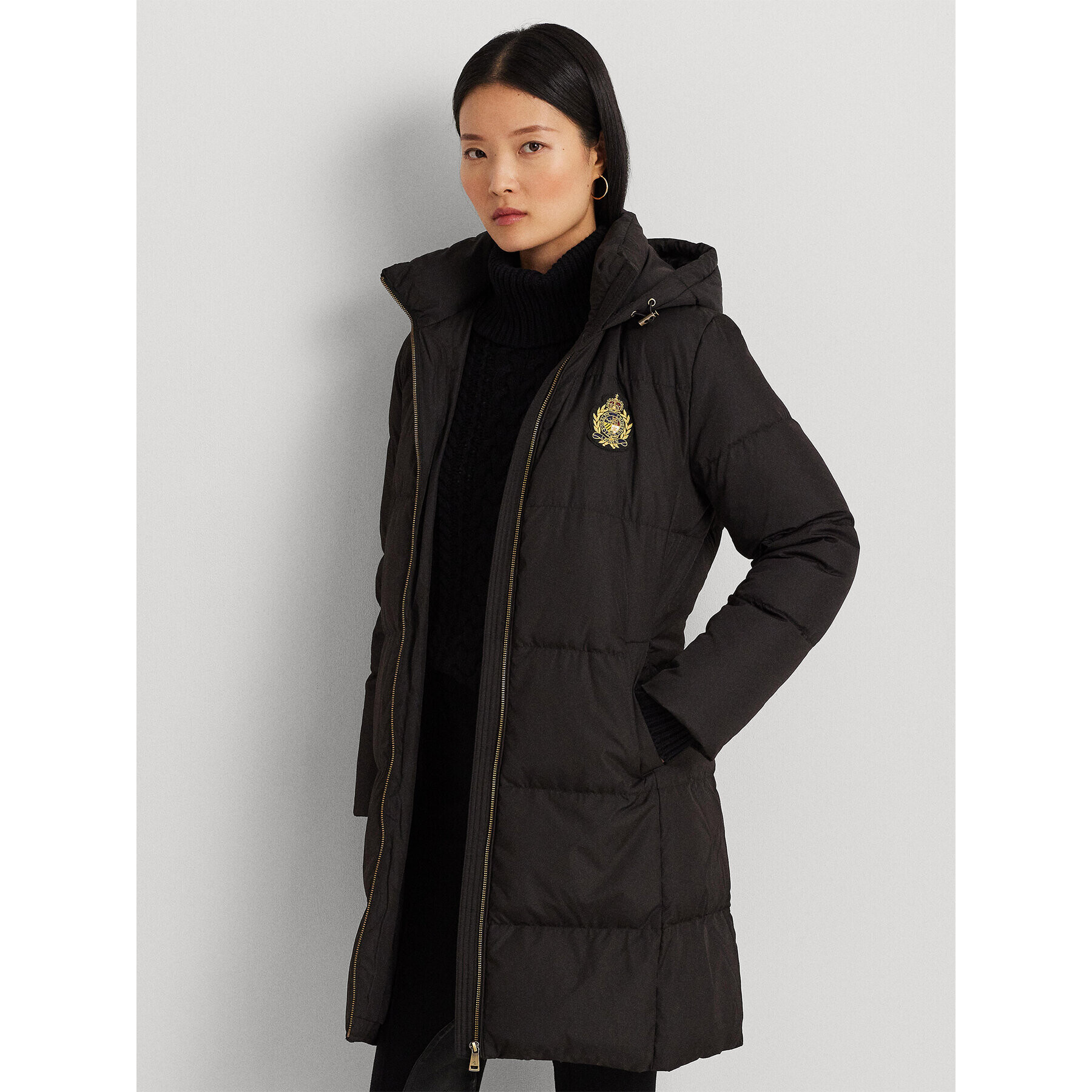 Lauren Ralph Lauren Pehelykabát 297928080001 Fekete Regular Fit - Pepit.hu