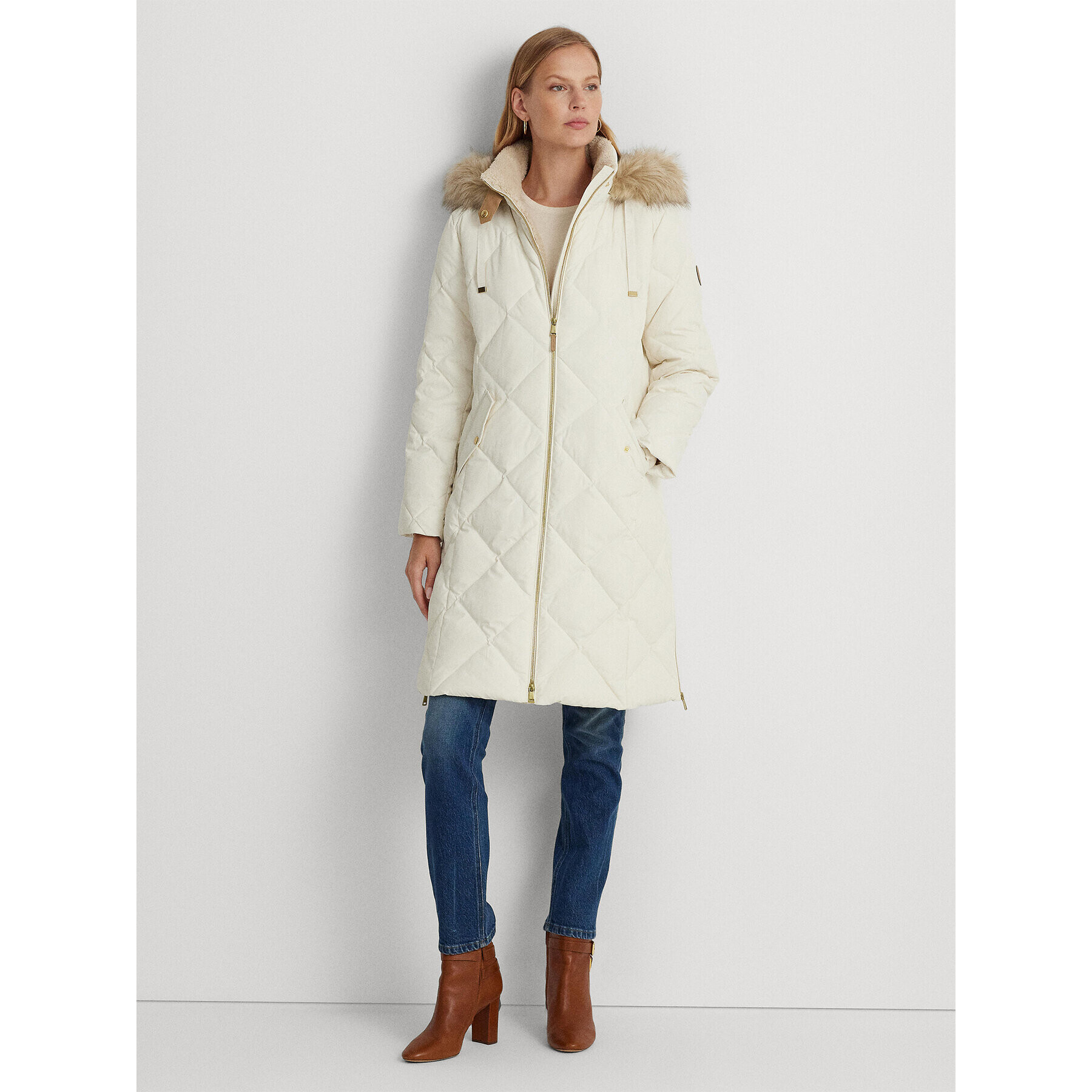 Lauren Ralph Lauren Pehelykabát 297928111004 Ekru Regular Fit - Pepit.hu