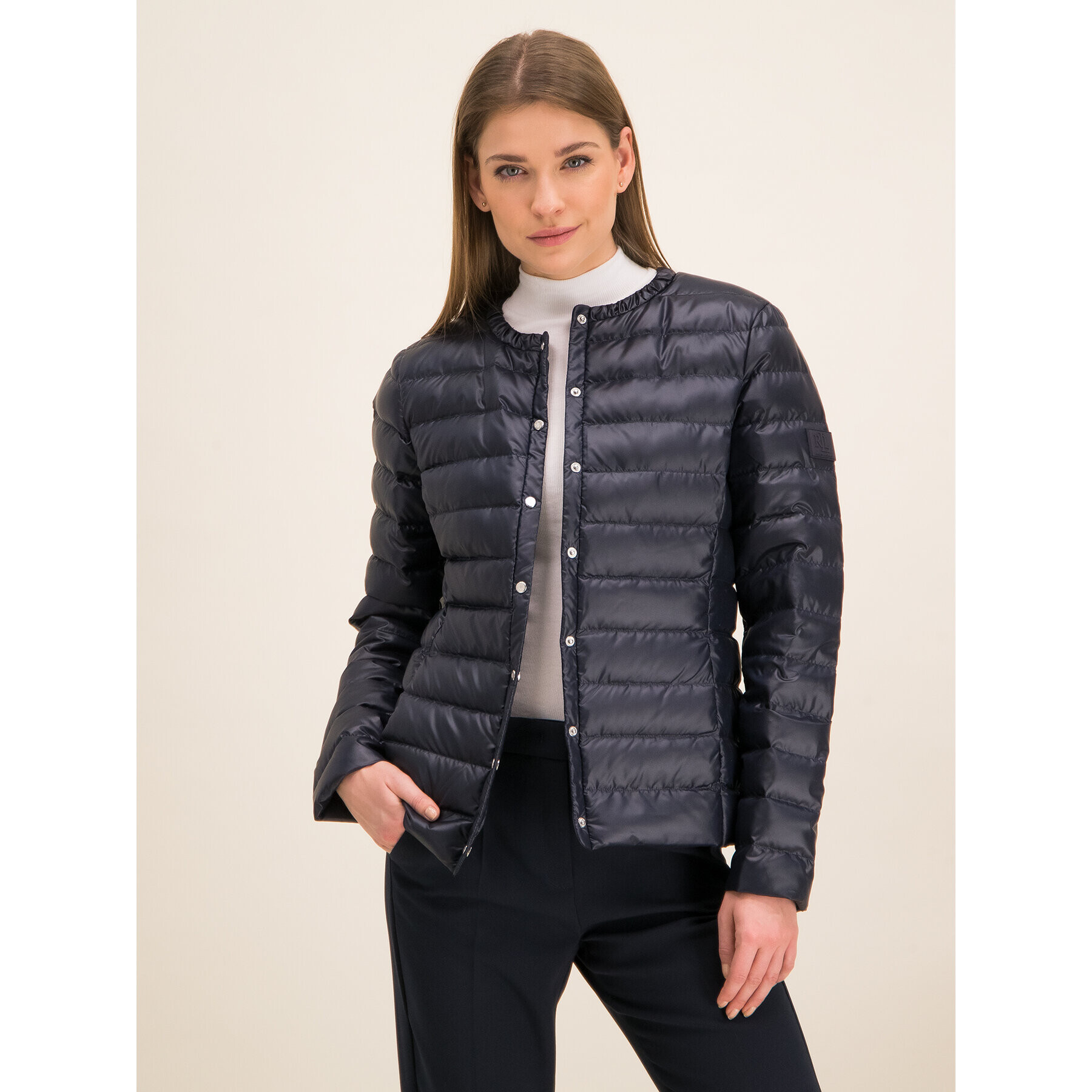 Lauren Ralph Lauren Pehelykabát Collarless Packable 297722609 Sötétkék Regular Fit - Pepit.hu