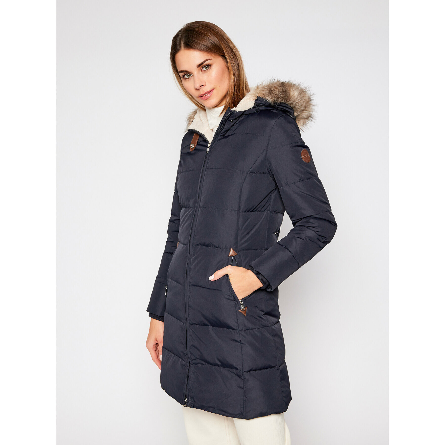 Lauren Ralph Lauren Pehelykabát Trim 297728271005 Sötétkék Regular Fit - Pepit.hu