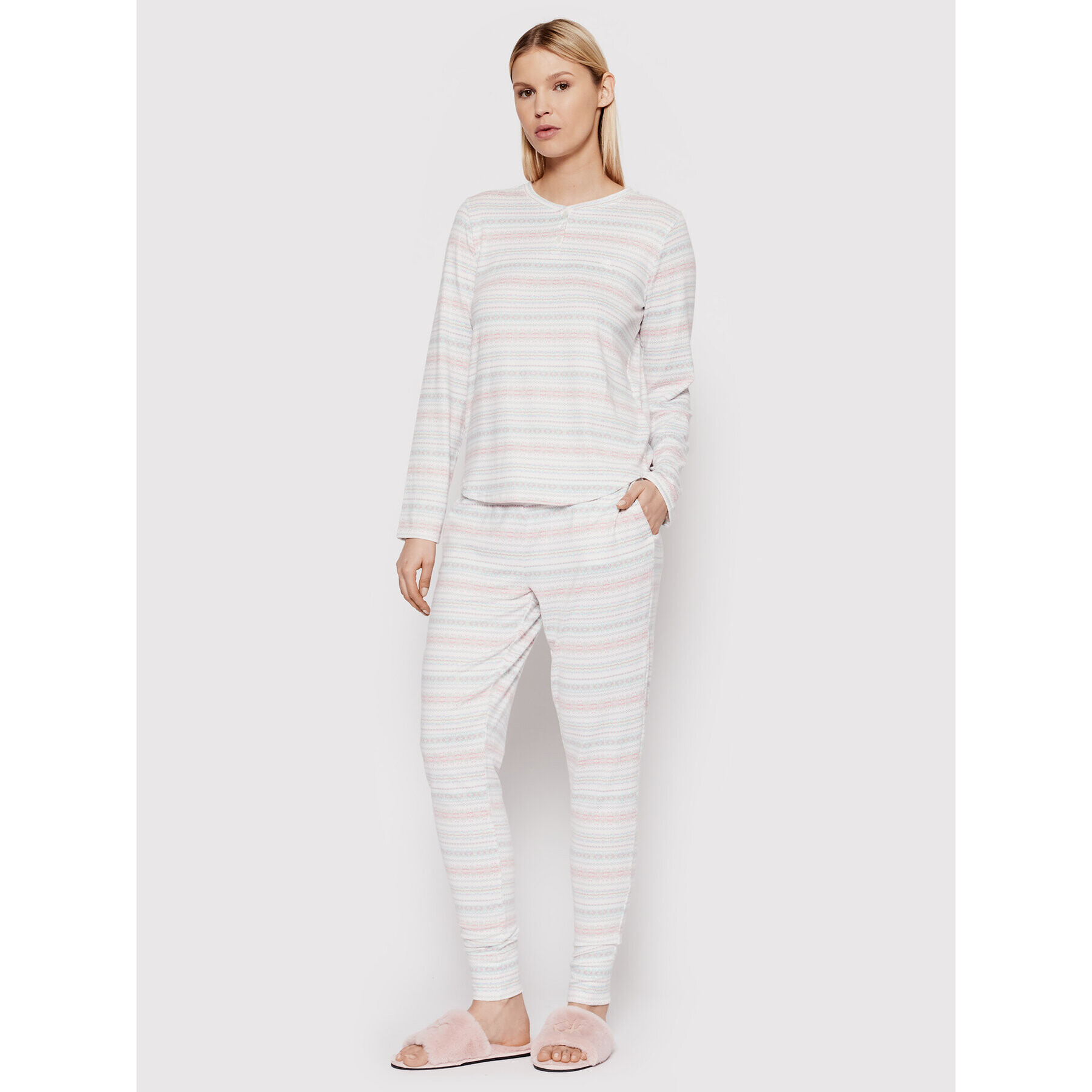 Lauren Ralph Lauren Pizsama ILN92131 Fehér Regular Fit - Pepit.hu