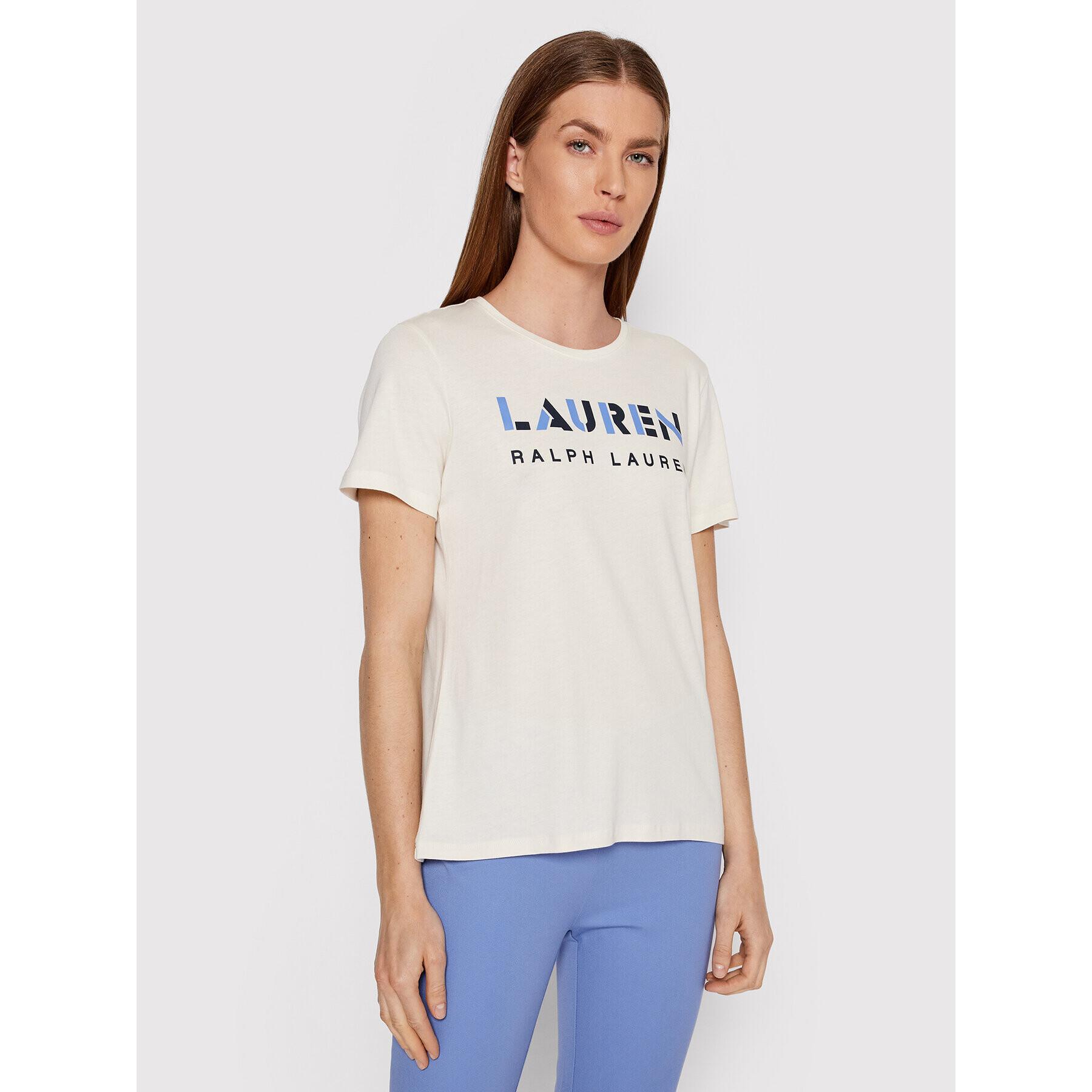 Lauren Ralph Lauren Póló 200862066002 Bézs Relaxed Fit - Pepit.hu