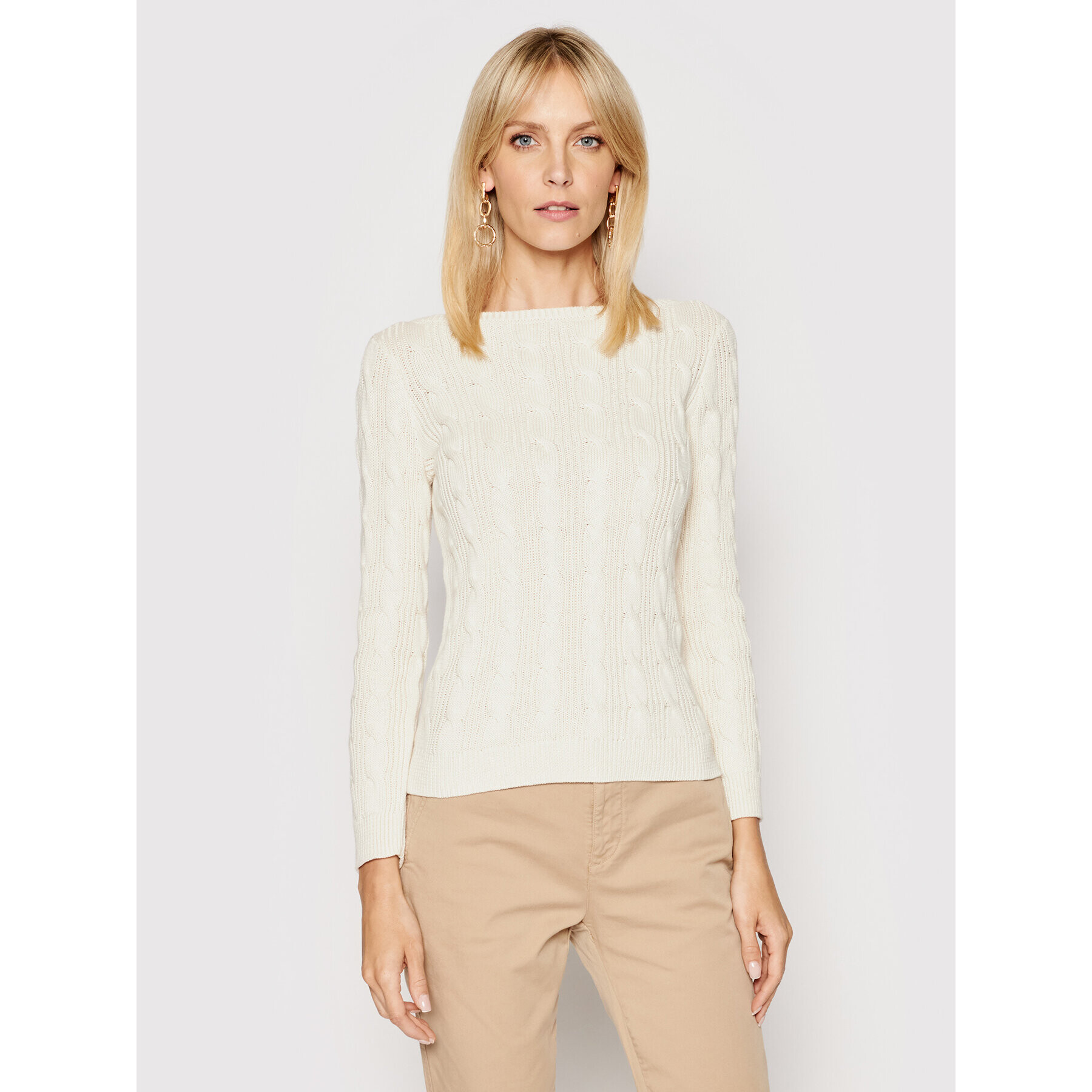 Lauren Ralph Lauren Sweater 200831469001 Fehér Regular Fit - Pepit.hu